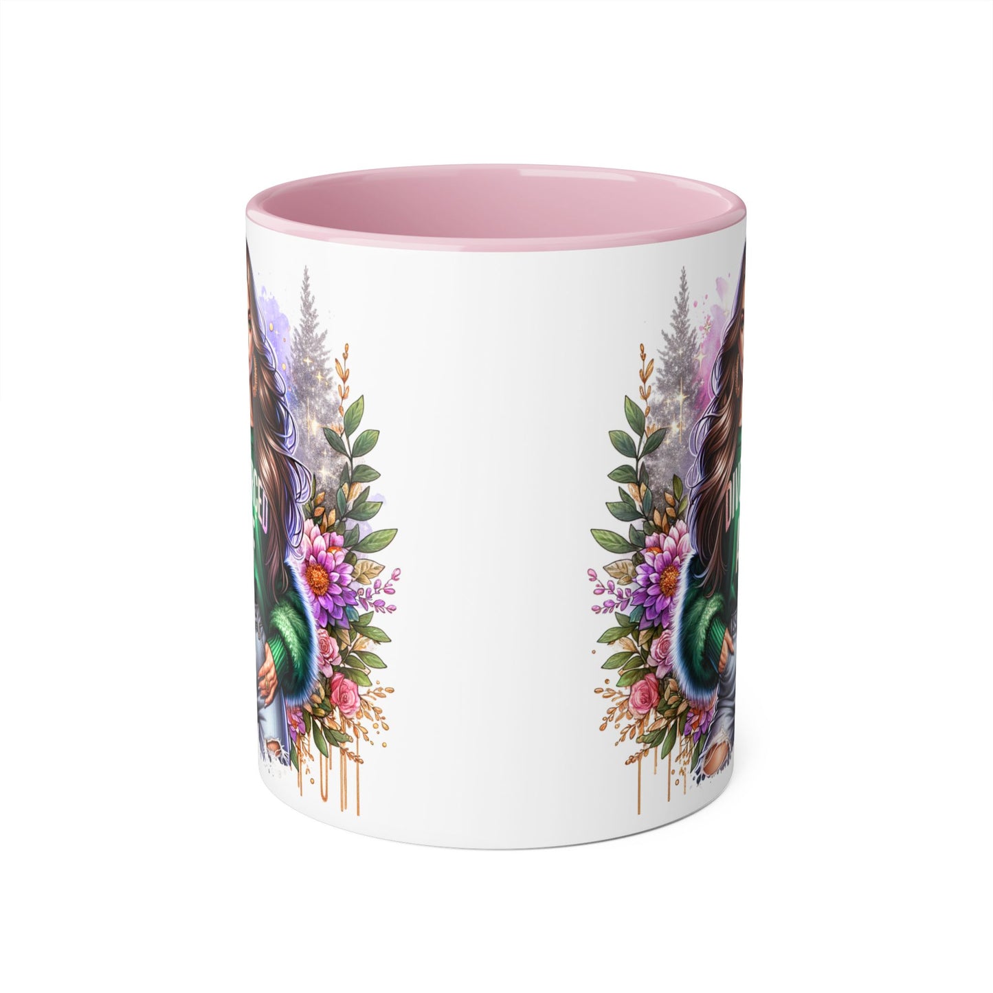 Stylish Accent Mugs for Empowering Sips, Floral Artwork, Perfect Gift for Divorced Friends, Motivational Tea or Coffee Cup