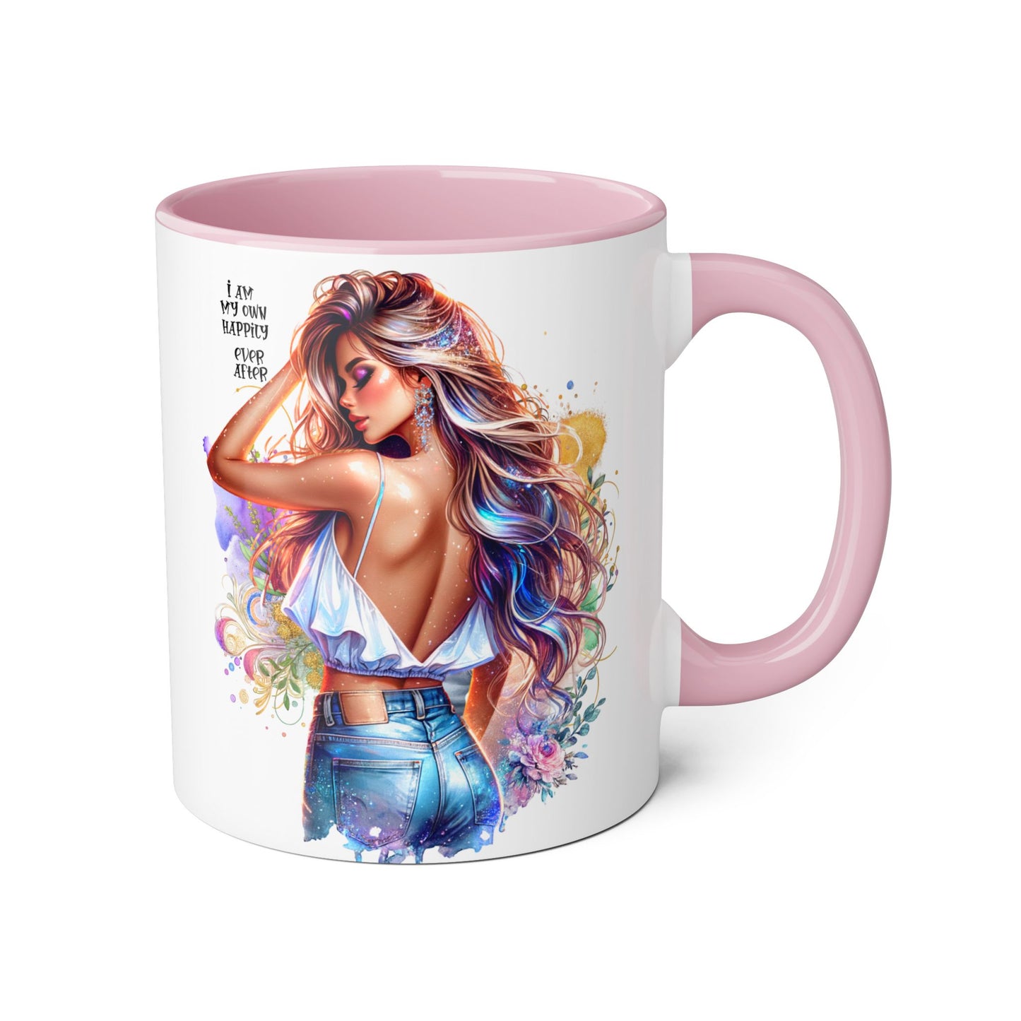 Colorful Inspirational Accent Mug - "I Am My Own Happily Ever After "