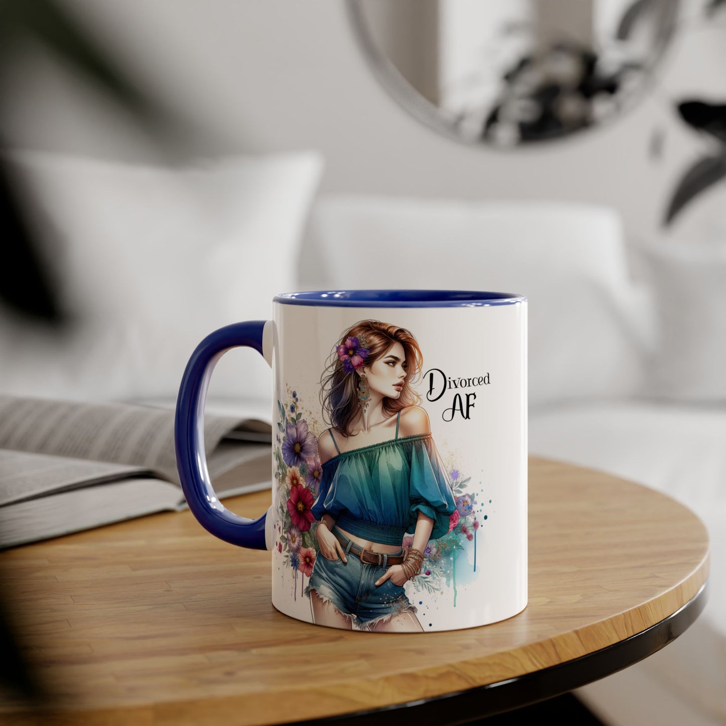 Divorced AF Accent Mug