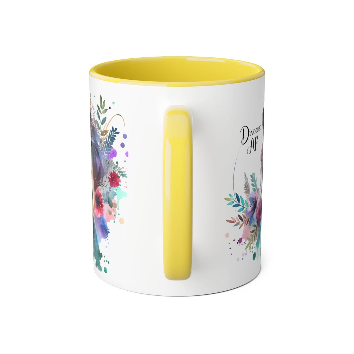 Divorced AF Accent Mug - Inspirational Coffee Cup, Unique Gift for Newly Divorced, Motivational Drinkware, Self-Care Mug