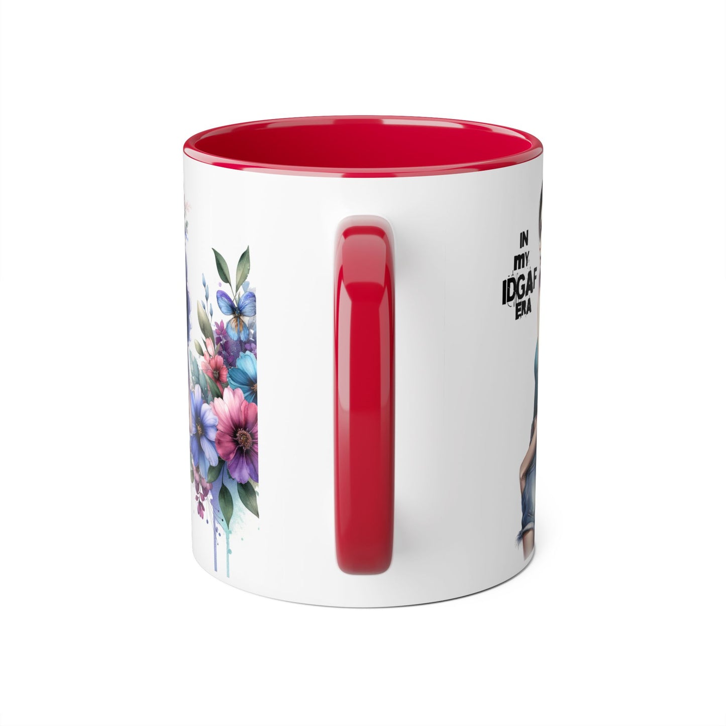 Bold Floral IDGAF Era Mug | Unique Coffee Gift | Retro Vibes | Sassy Tea Cup | Fun Home Decor | Statement Drinkware | 11oz Accent Mug