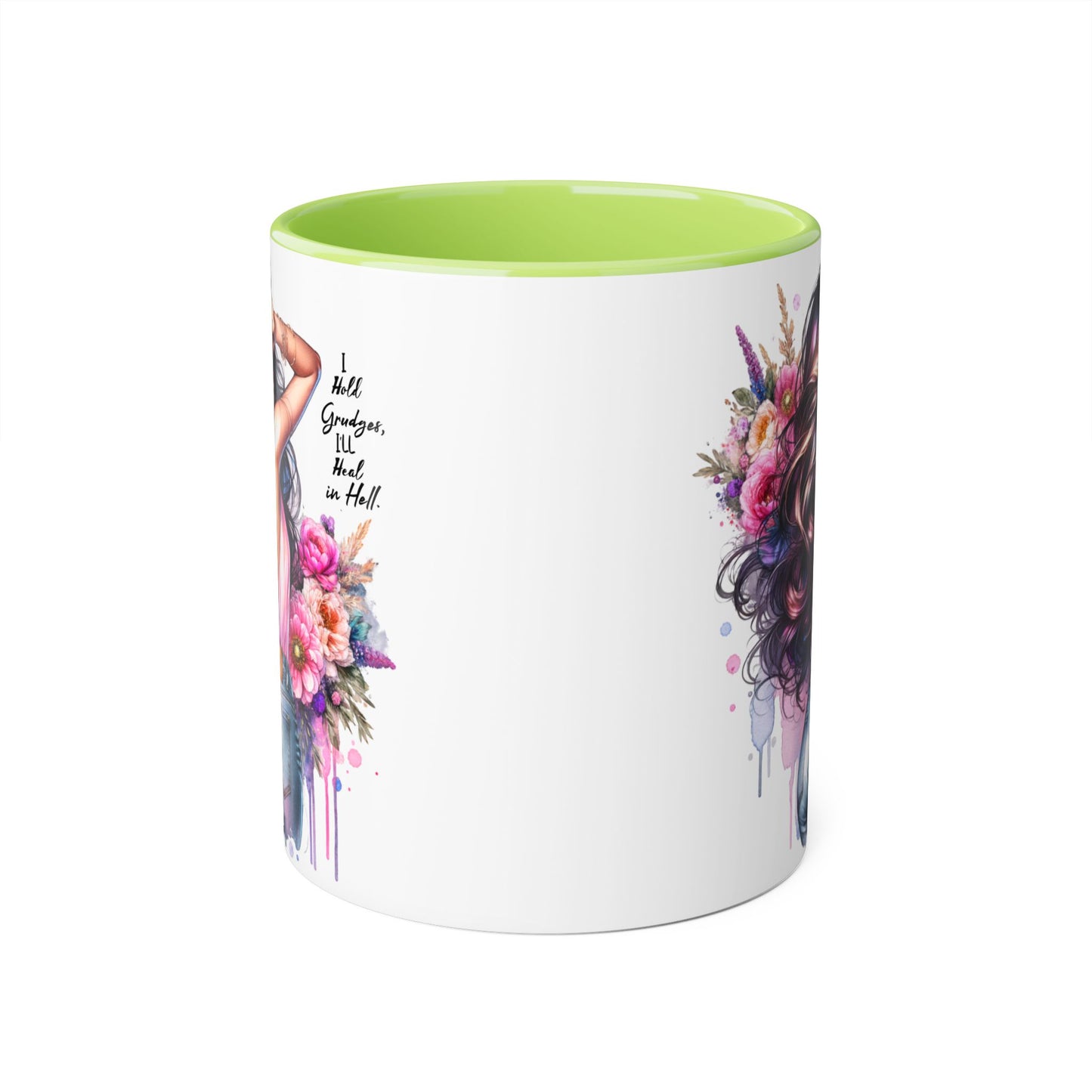 Floral Goddess Accent Mug, Inspirational Coffee Cup, Gift for Her, Empowering Drinkware, Perfect for Birthdays and Celebrations