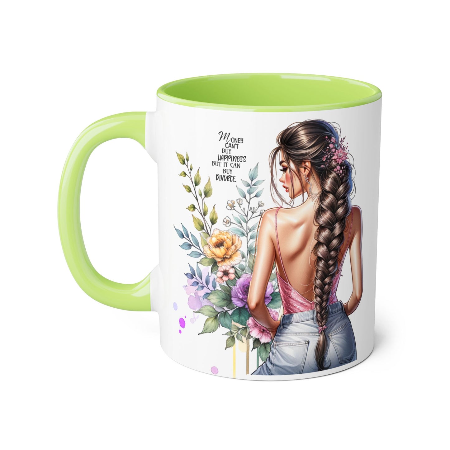 Mug Money Can't Buy Happiness But It Can Buy Divorce Humoristic 11oz Accent Mug