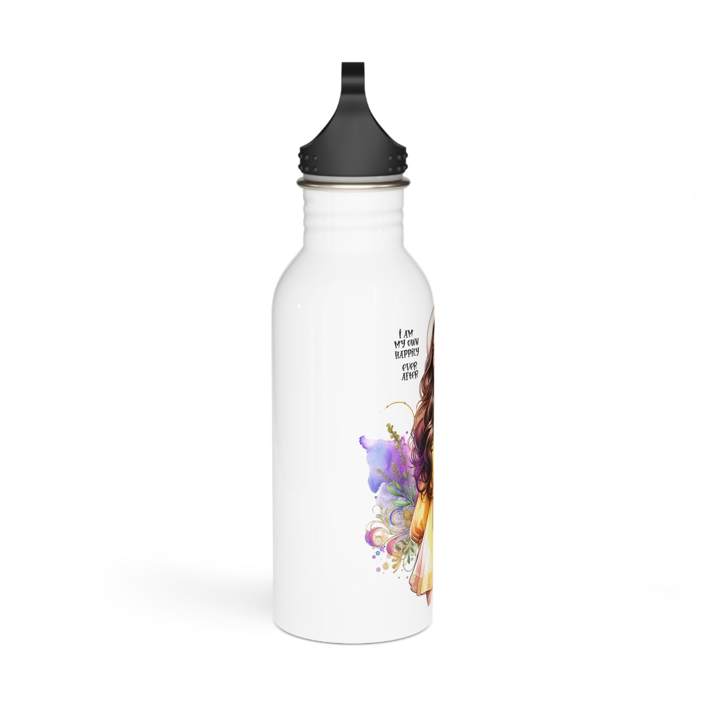 Bohemian Aesthetic Stainless Steel Water Bottle - "I Am My Own Happily Ever After " Design
