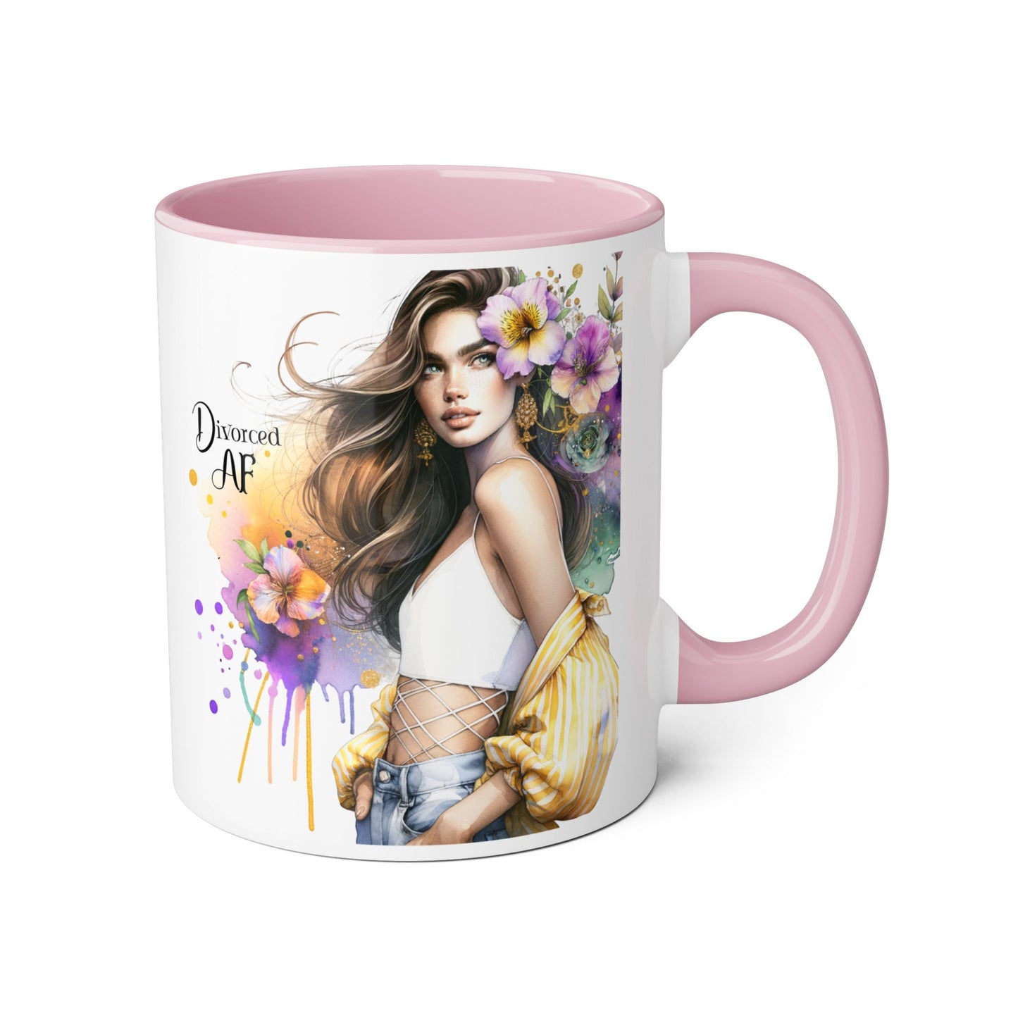 Chic Accent Coffee Mug - Stylish Floral Design, Perfect for Gift Giving, Motivational, Home Decor, Unique Drinkware