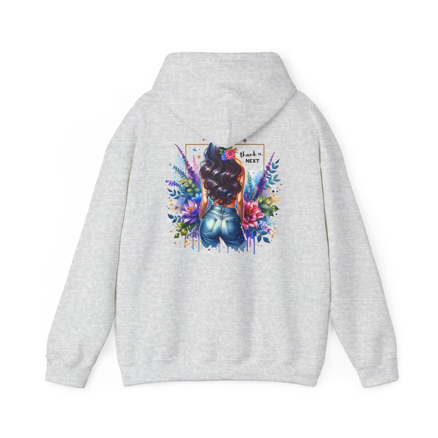 Thank U, Next Colorful Artistic Hooded Sweatshirt for Creative Souls, Stylish Gift for Art Lovers, Cozy Casual Wear, Unique Sweatshirt, Vibrant Hoodie