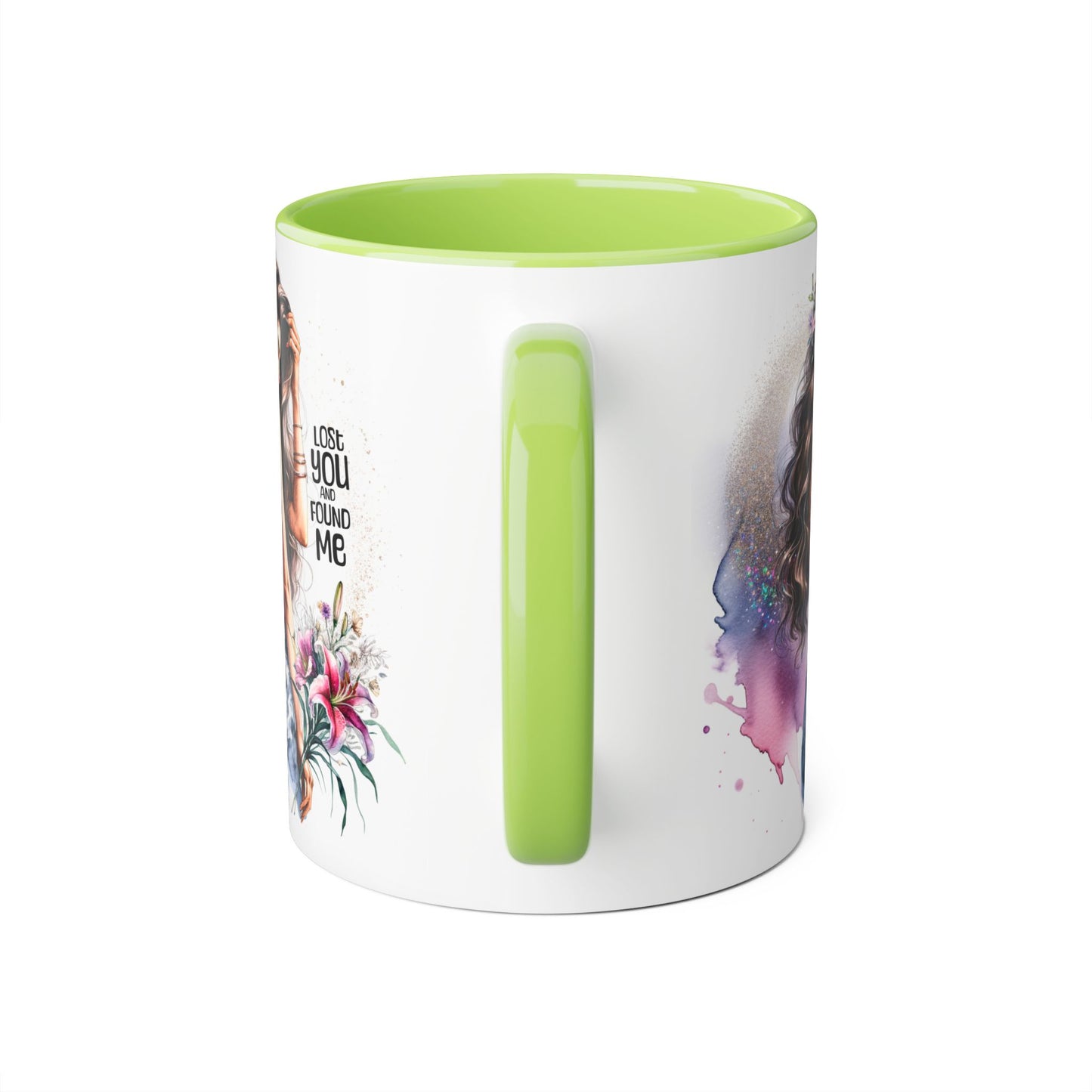 Lost You and Found Me Bohemian Accent Mugs - Lose You Found Me | Artistic Coffee Cup, Unique Gift, Decorative Drinkware, Floral Theme, Stylish Tea Mug