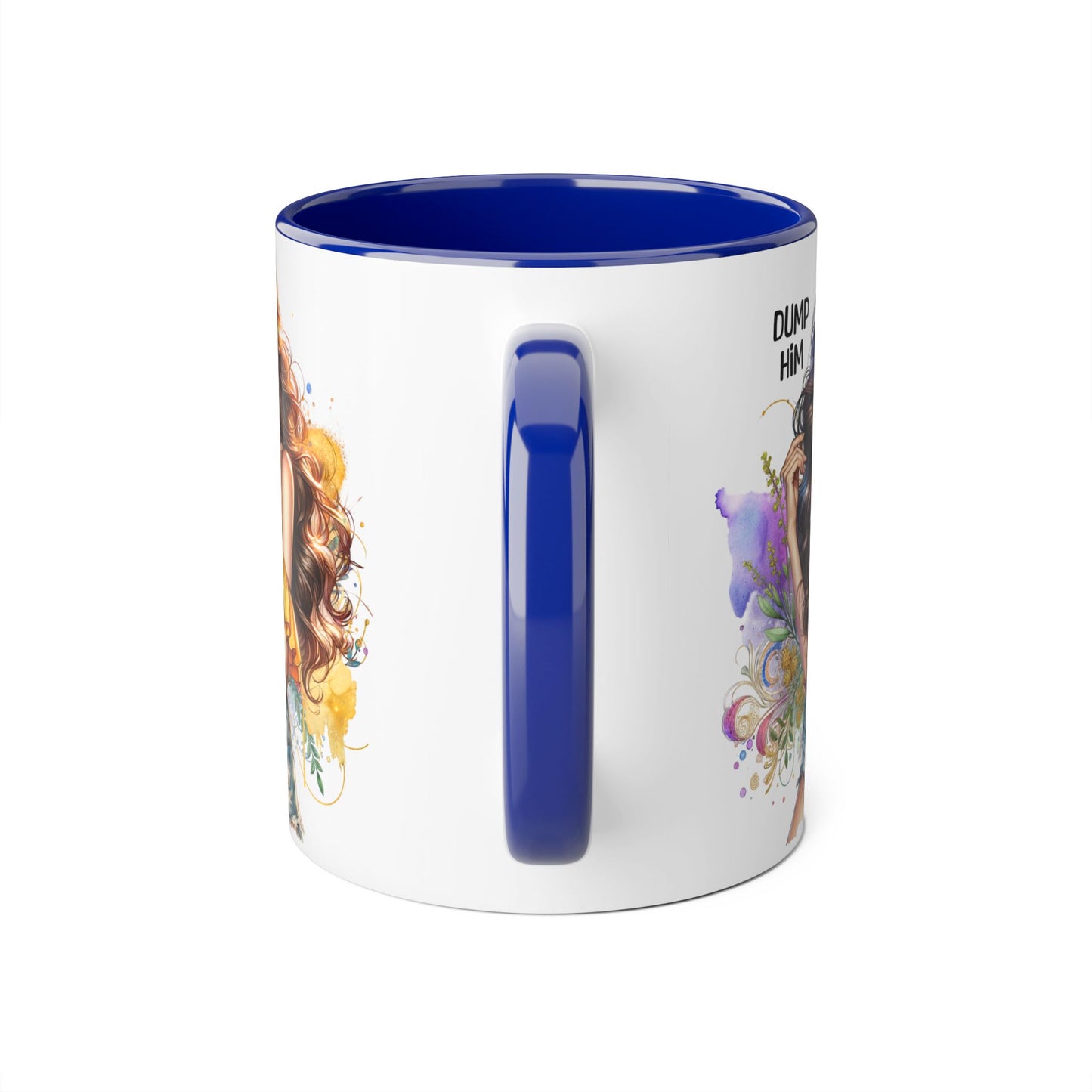 Sassy Accent Mug, Perfect Gift for Coffee Lovers, Celebrate Friendship, Dump Him Design, Stylish 11oz Coffee Cup, Unique Feminine Drinkware