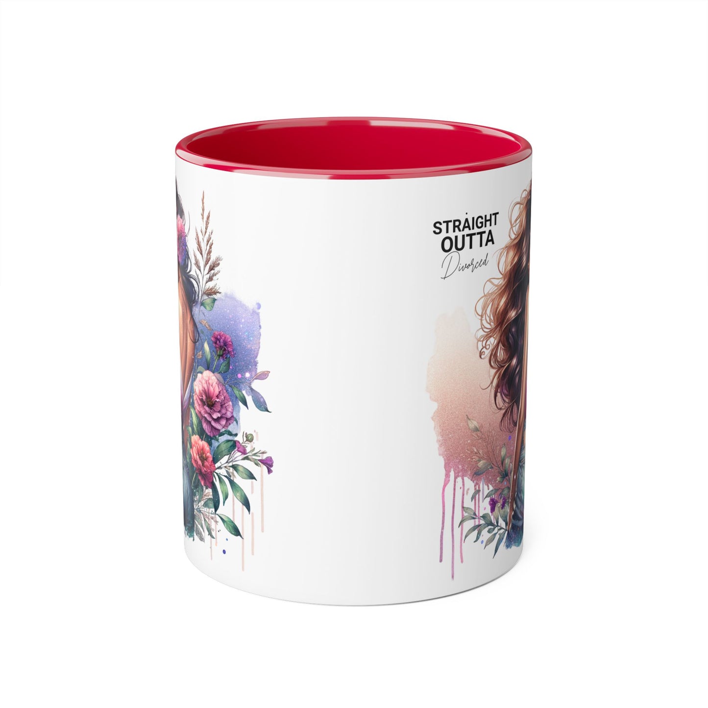 Straight Outta Divorced Humoristic Accent Mug | 11oz Ceramic Coffee Cup for Home, Gift for Friends, Unique Tea Mug, Birthday Gift, Self-Care Décor