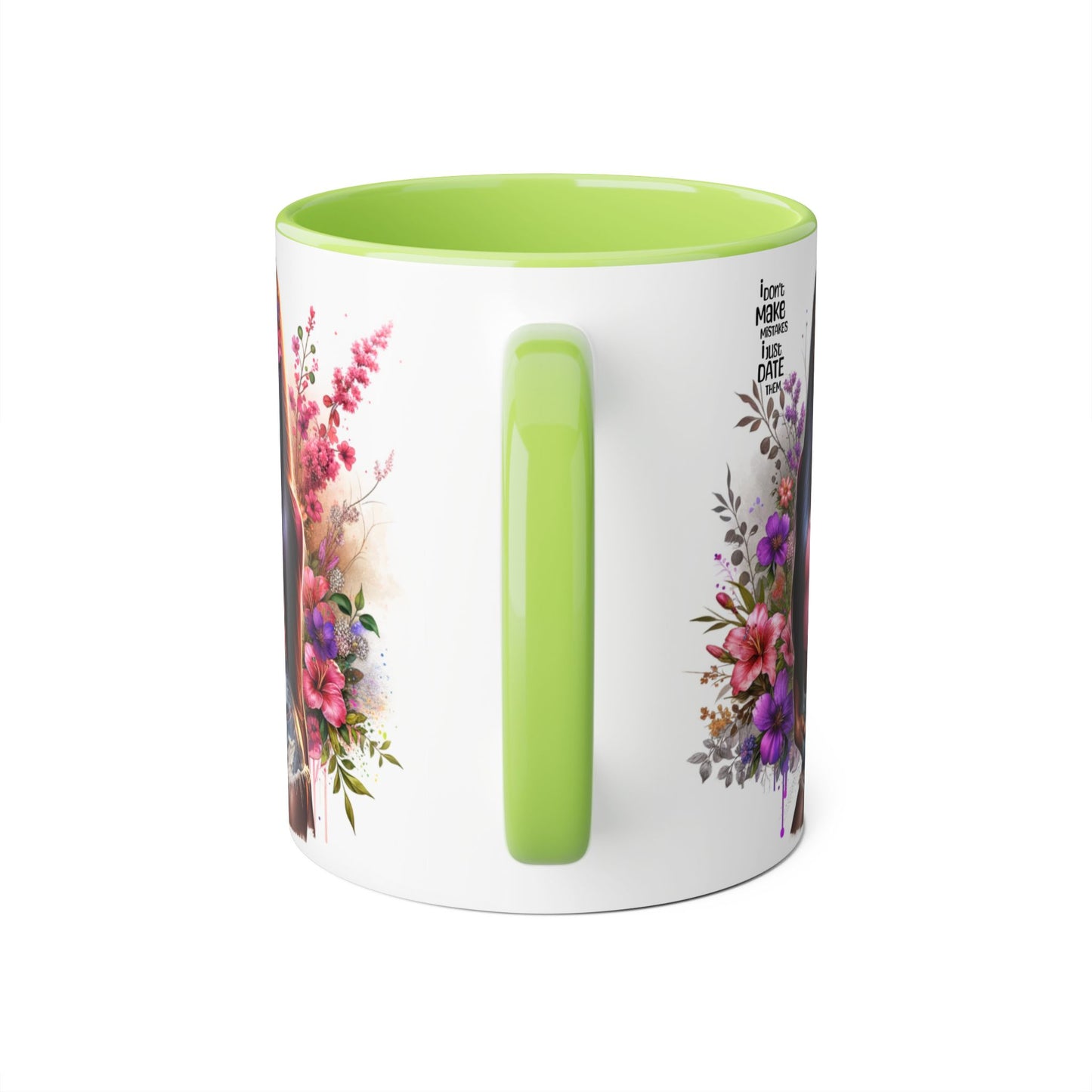 'I Don't Make Mistakes, I Date Them' Accent Mugs, 11oz