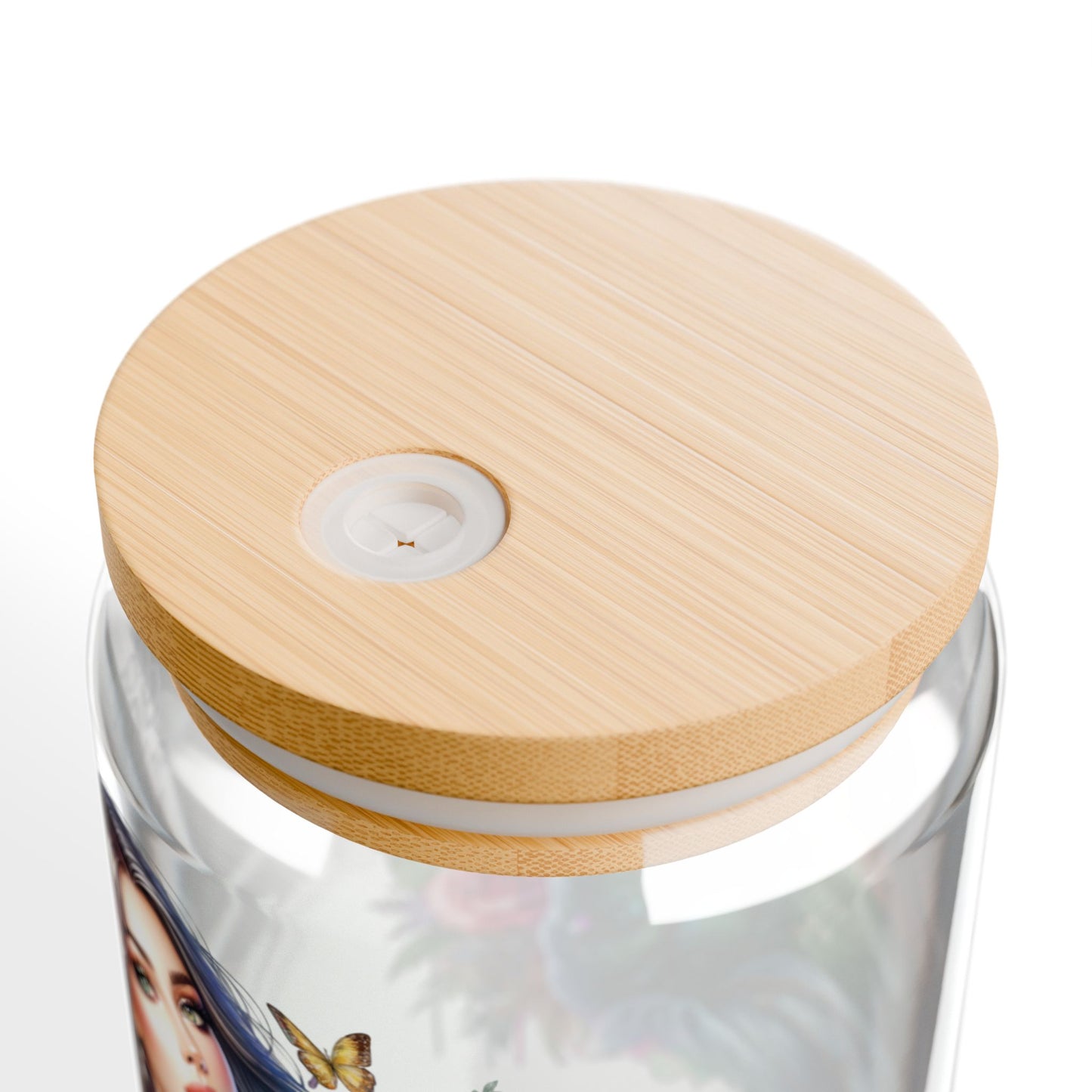 Lost You and Found Me Charming Floral Sipper Glass - Eco-Friendly Drinking Jar with Straw, Perfect Gift for Nature Lovers, Summer Parties, and Home Decor