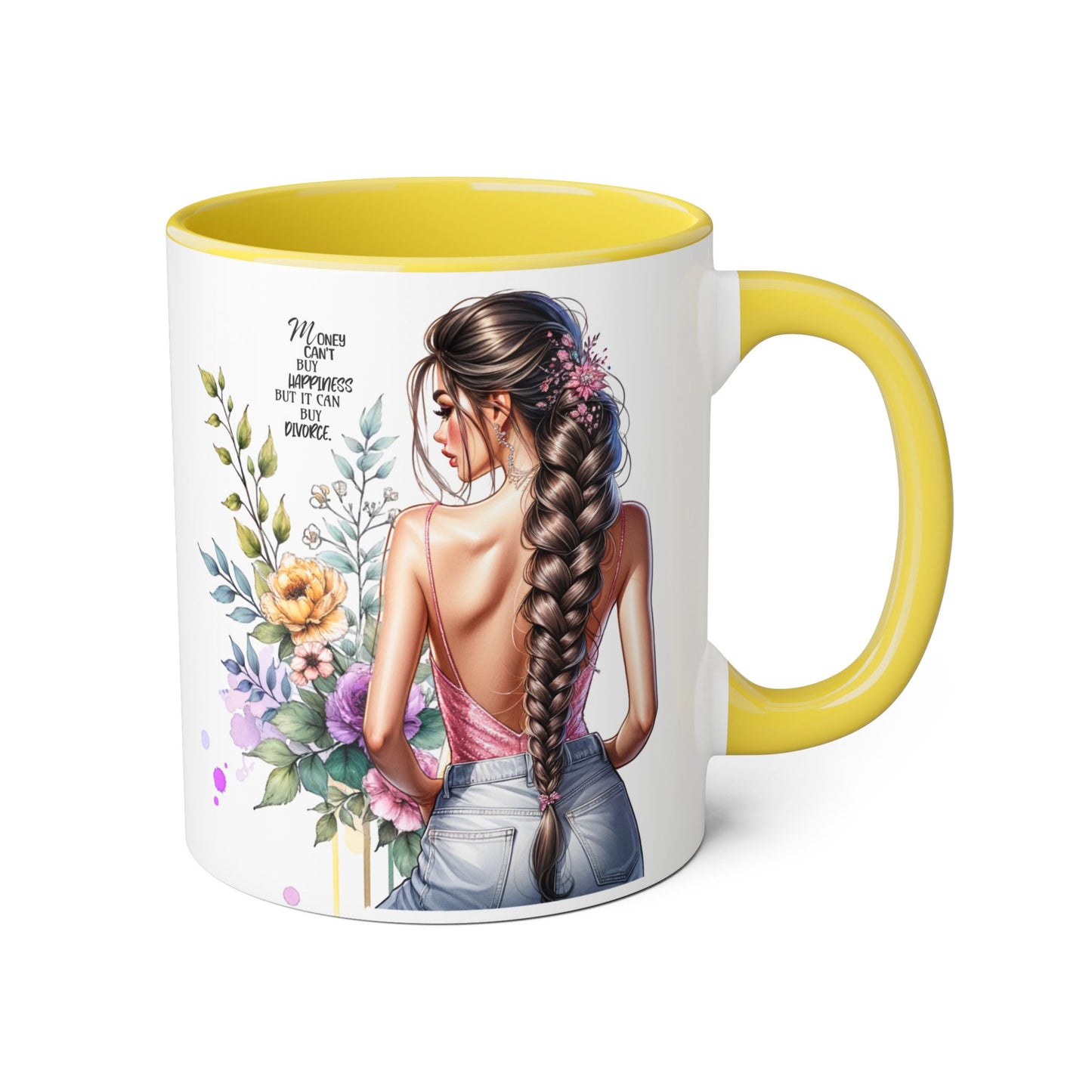Mug Money Can't Buy Happiness But It Can Buy Divorce Humoristic 11oz Accent Mug