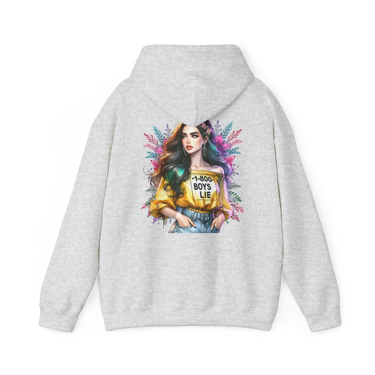 1-800-Boys-Lie Trendy Graphic Hoodie for Modern Style Lovers, Cozy Sweatshirt, Ideal Gift for Birthdays, Casual Wear, Fashion Statement