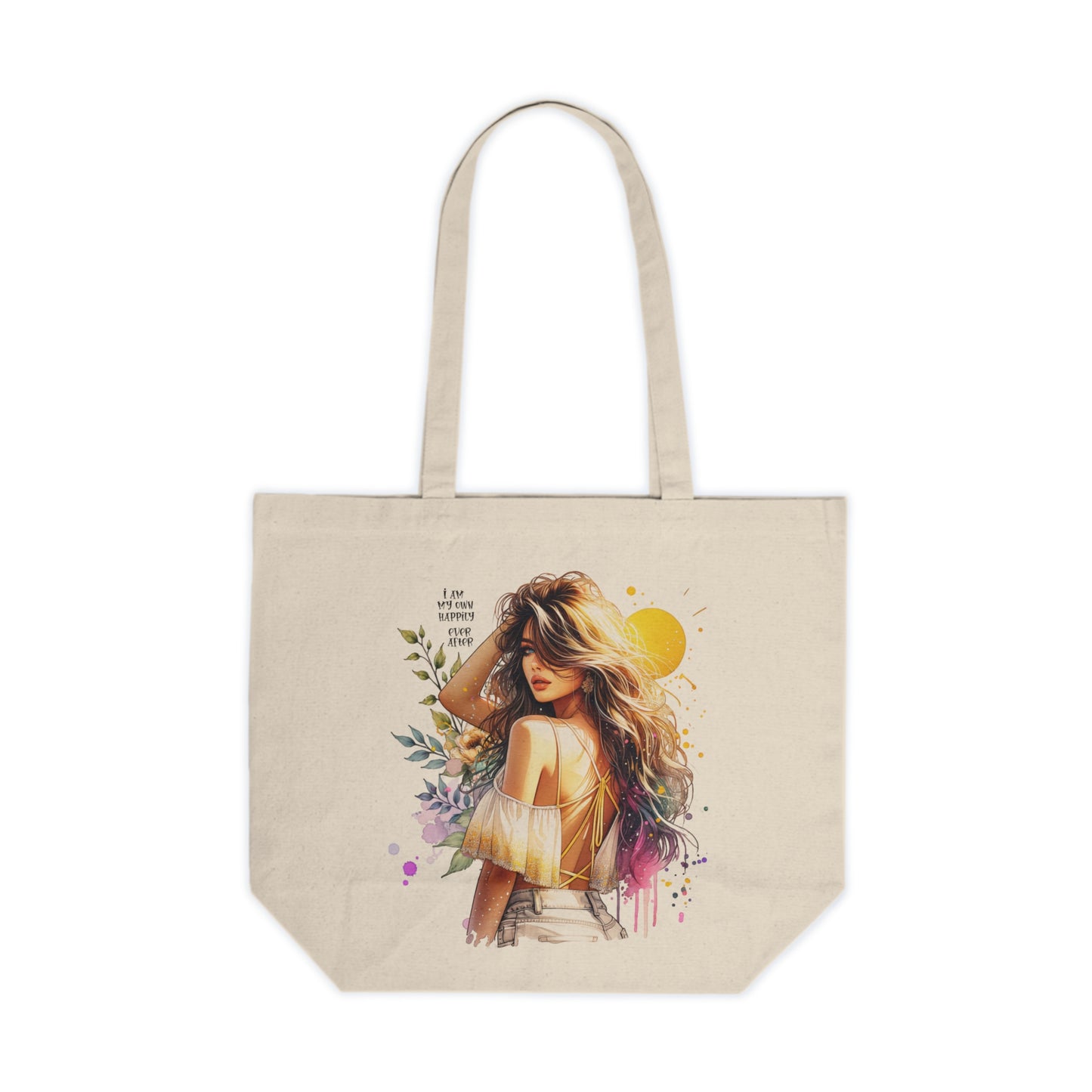 I Am My Own Happily Ever After Stylish Canvas Shopping Tote - Perfect for Grocery, Beach Days, or Everyday Use, Eco-Friendly Tote Bag for Fashion Lovers