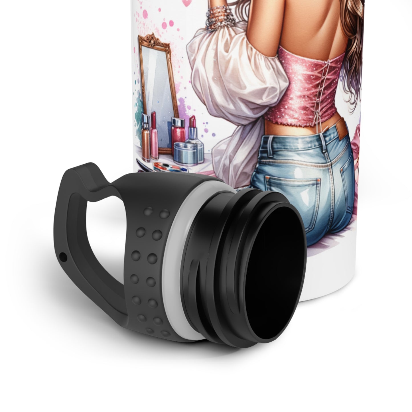 I Am My Own Happily Ever After Stainless Steel Water Bottle - Stylish & Inspirational Design for Women