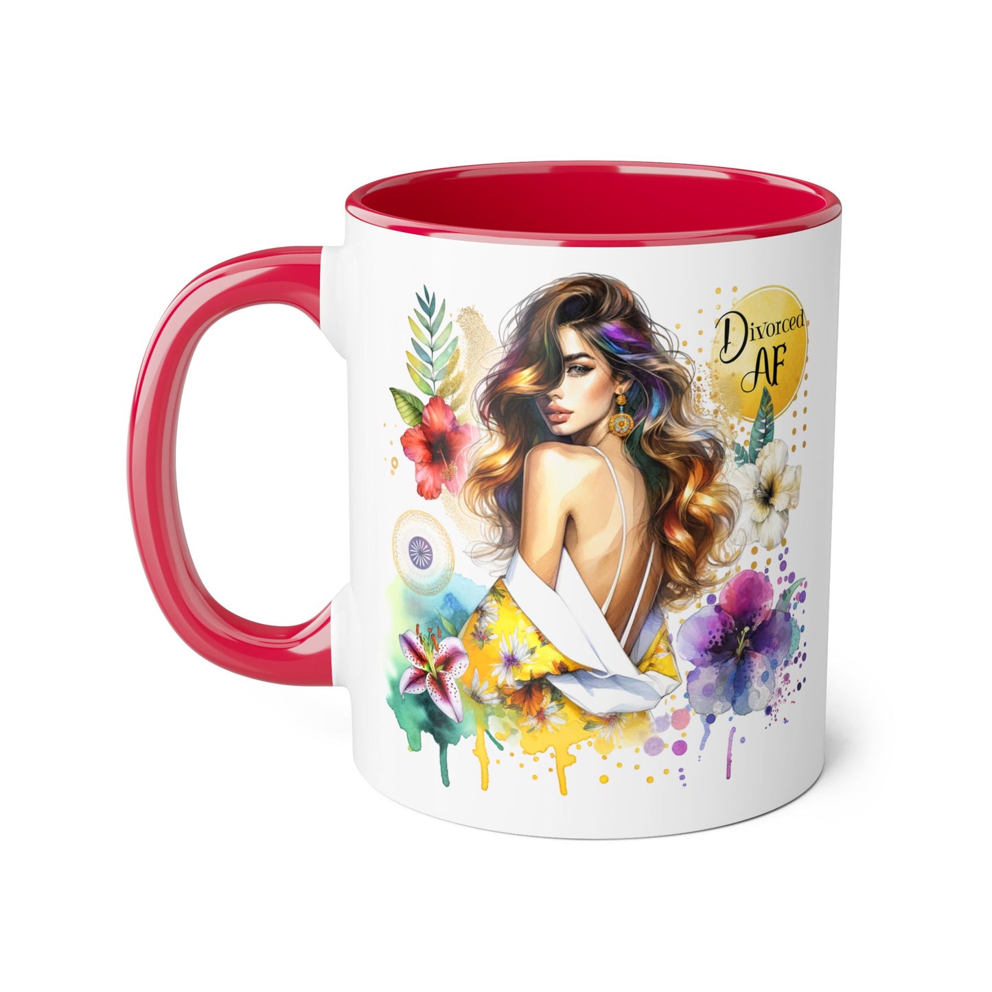Vibrant Floral Accent Mug for Dreamers, Unique Coffee Cup, Gift for Her, Inspirational Beverage Mug, Boho Style Drinkware