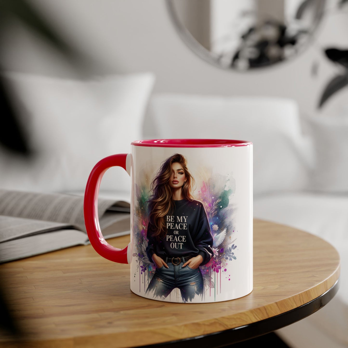 Be My Peace or Peace Out Accent 11oz Mug