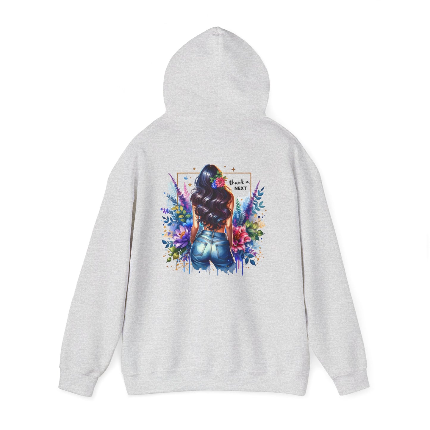 Thank U, Next Colorful Artistic Hooded Sweatshirt for Creative Souls, Stylish Gift for Art Lovers, Cozy Casual Wear, Unique Sweatshirt, Vibrant Hoodie
