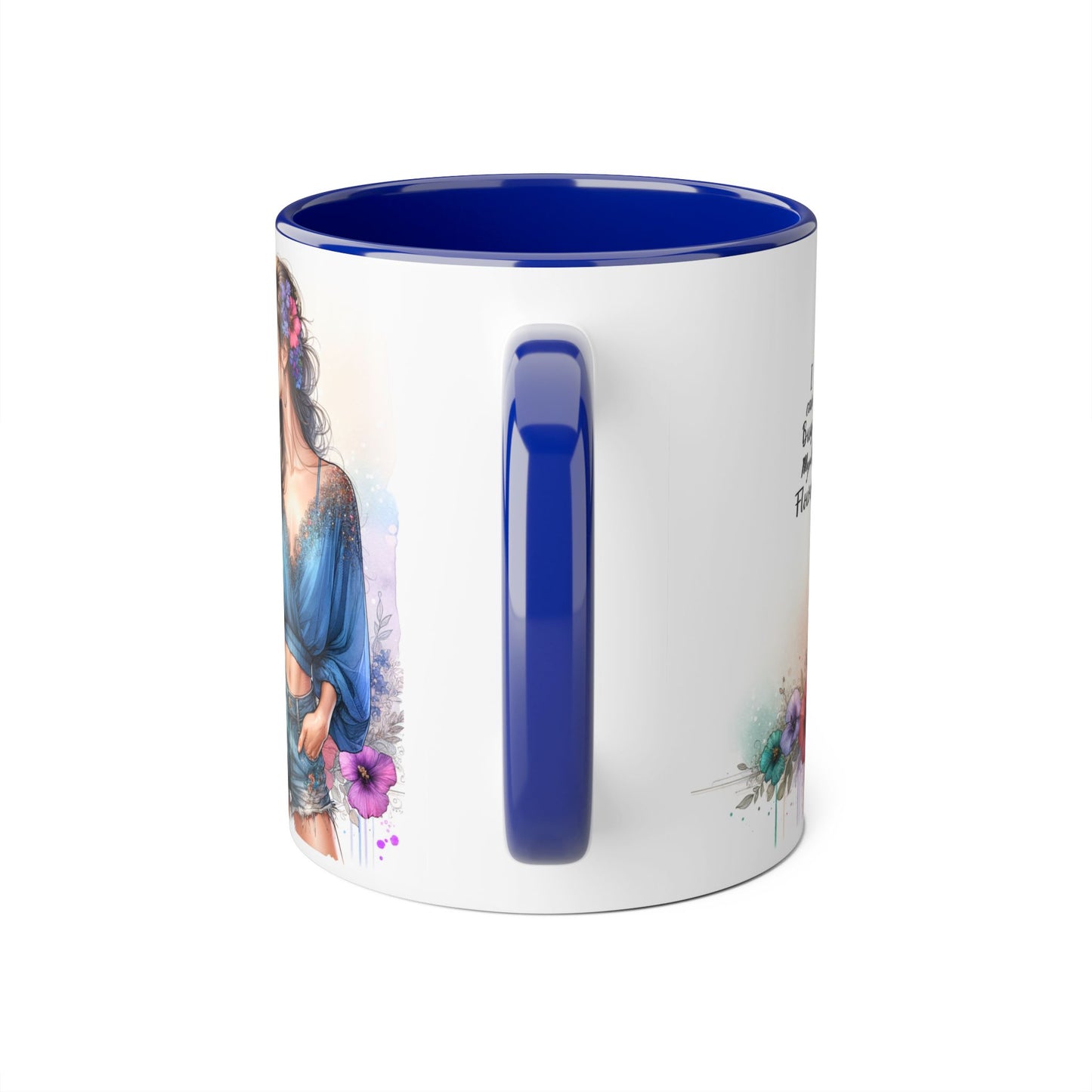 Chic Floral Accent Mug | I Can Buy My Own Flowers | Gift for Her, Coffee Cup, Art Mug, Inspirational Drinkware, Stylish Tea Mug