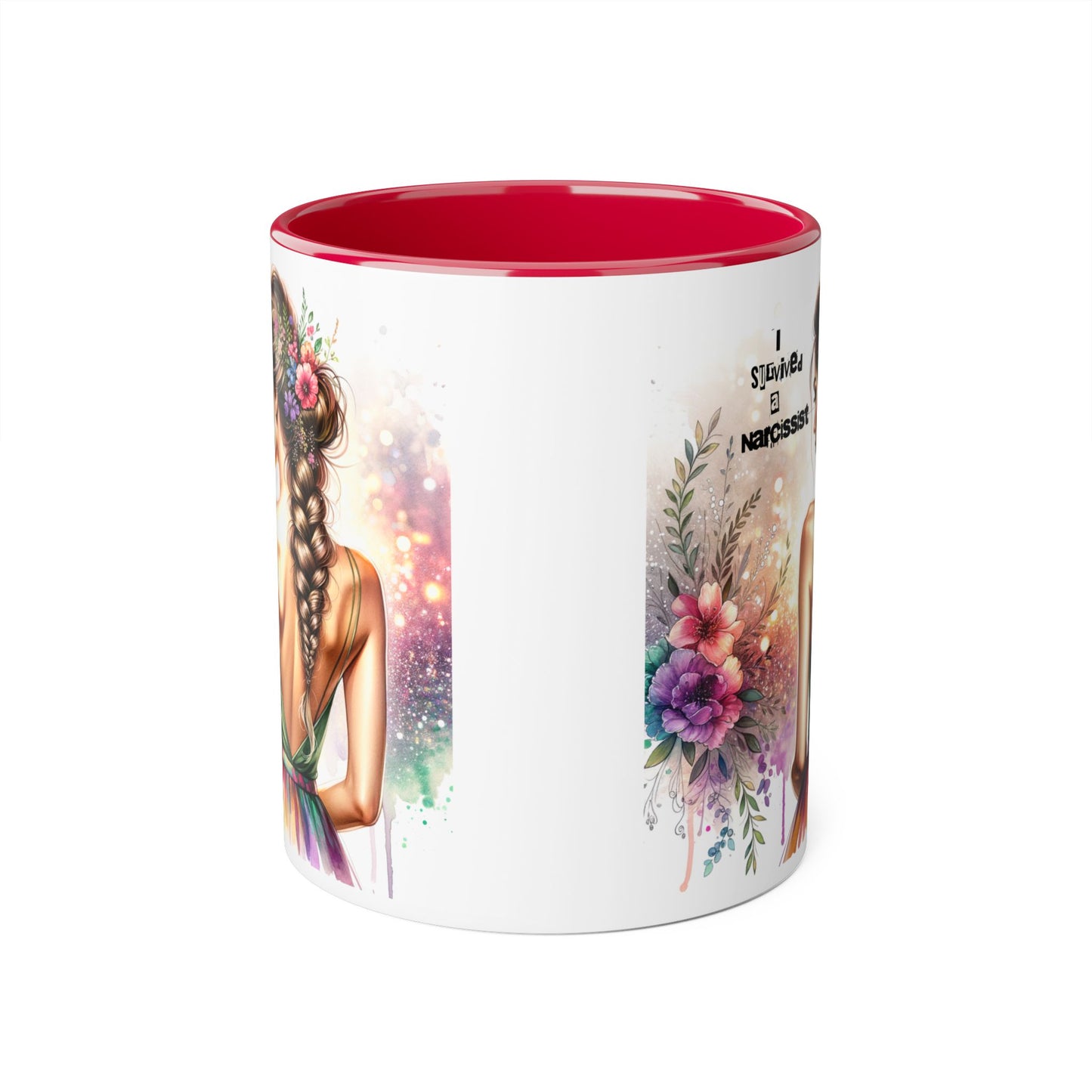 Colorful Floral Accent Mug