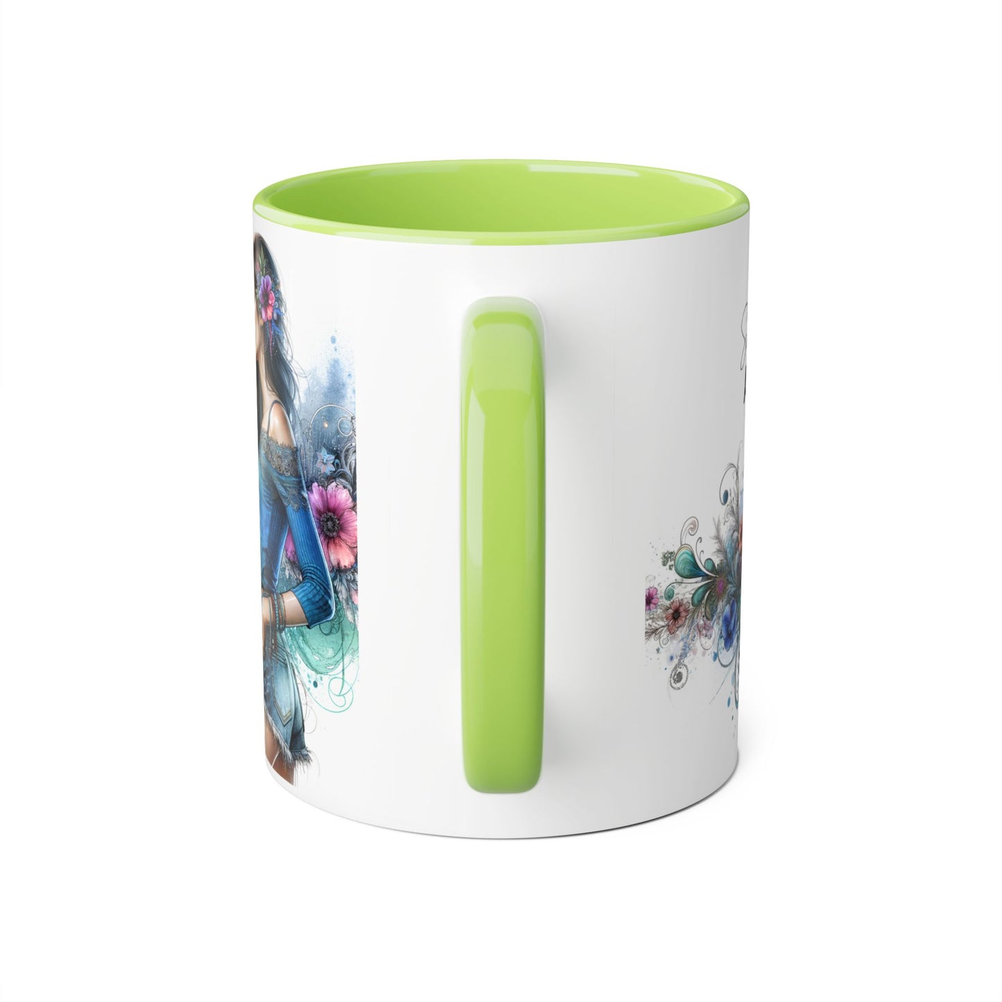 Stylish Accent Mug, Coffee Lover Gift, Floral Design Mug, Trendy Drinkware, Unique Gift for Her, Simple AF Mug