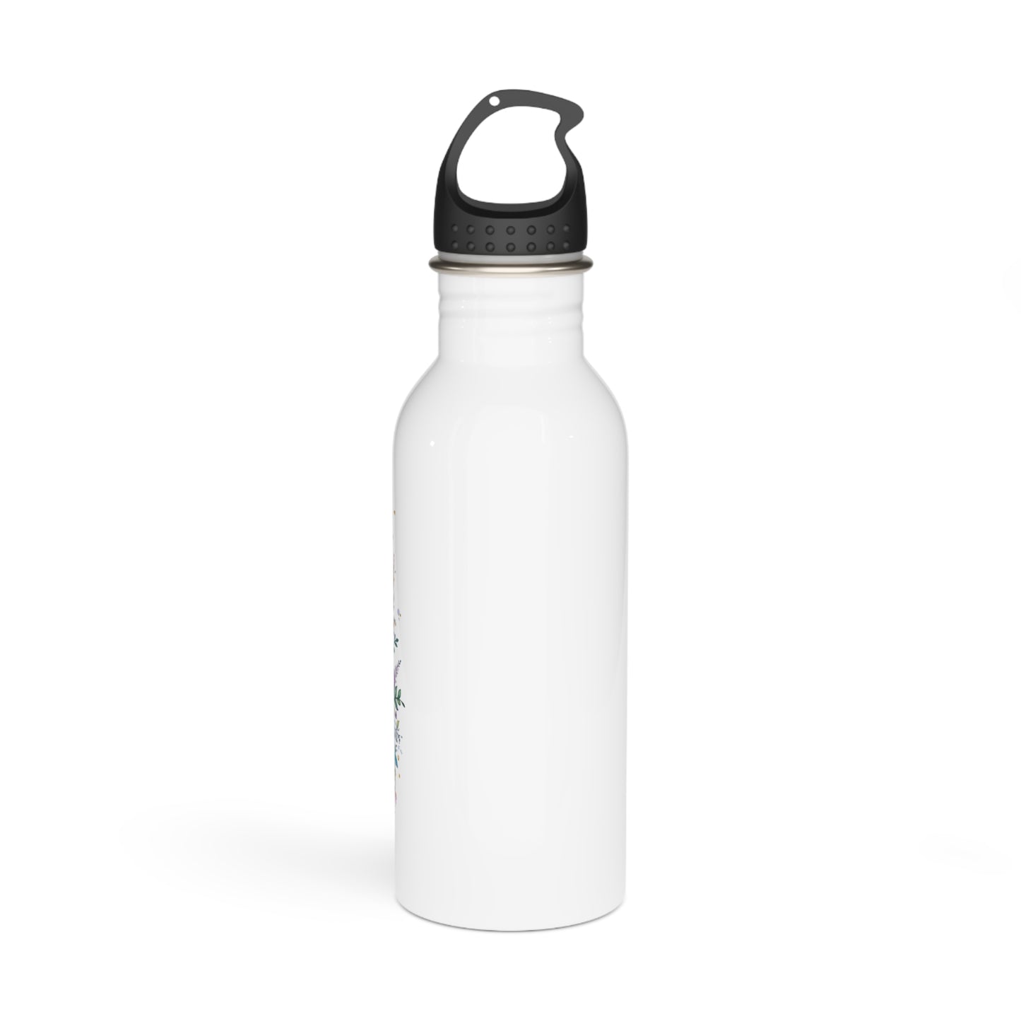 I Am My Own Happily Ever After Stylish Stainless Steel Water Bottle - Inspirational Floral Design for Fitness & Outdoor Enthusiasts