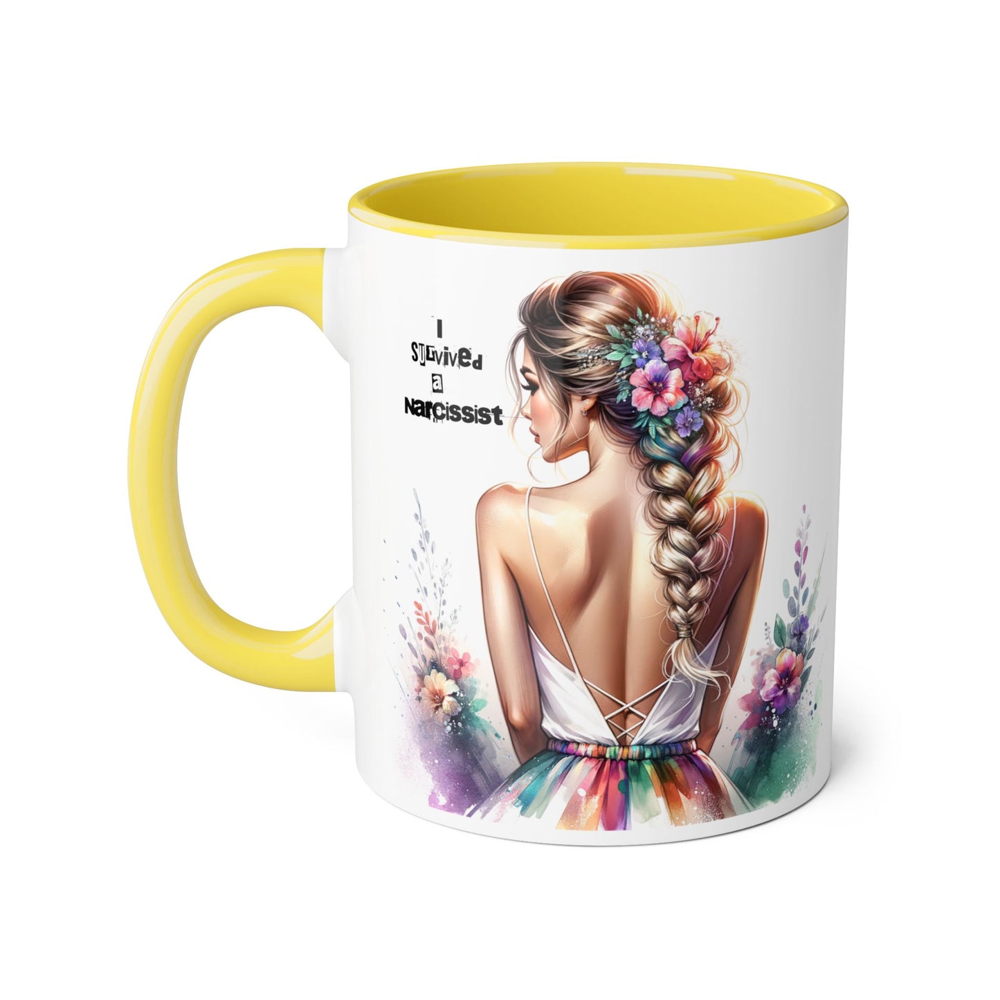 Colorful Narcissist Accent Mug - Artistic Coffee Cup for Self-Love & Empowerment, Gift for Her, Inspirational Drinkware