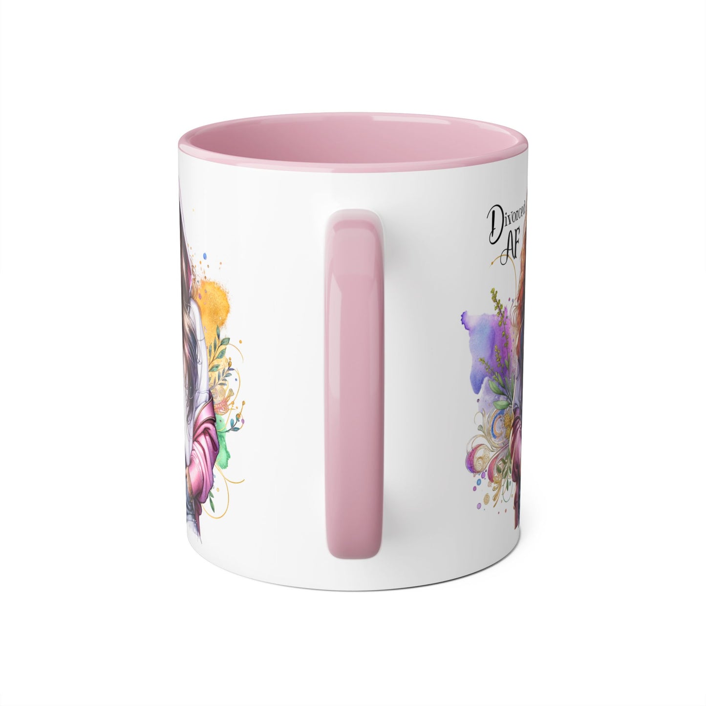 Divorced AF Accent Mug, 11oz - Empowering Coffee Cup for Strong Women, Gift for Divorcee, Self-Care Mug, Celebrate New Beginnings