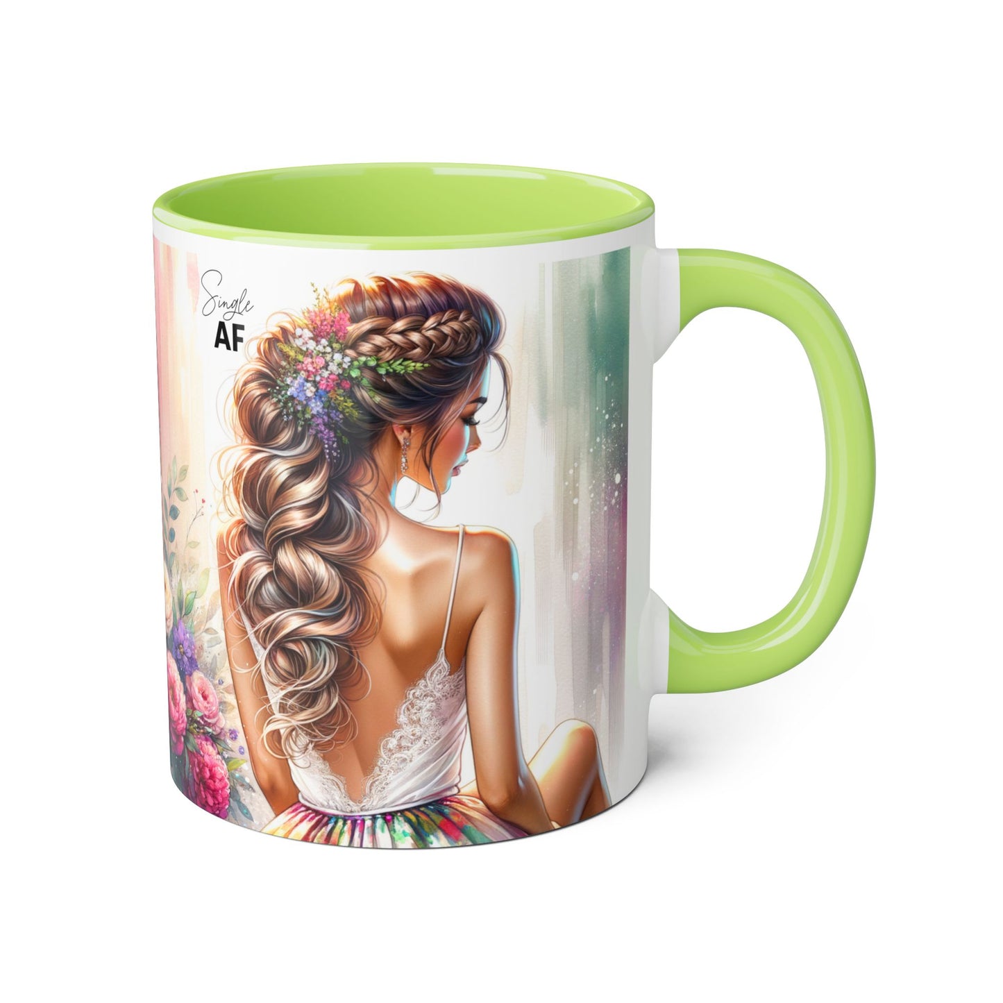 Elegant Floral Accent Mug - Perfect for Coffee Lovers, Gift for Her, Tea Time, Home Decor, Birthdays or Celebrations