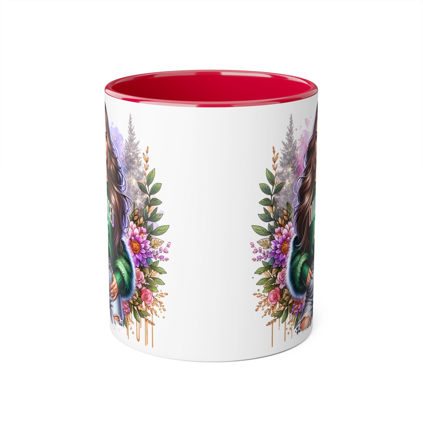 Stylish Accent Mugs for Empowering Sips, Floral Artwork, Perfect Gift for Divorced Friends, Motivational Tea or Coffee Cup