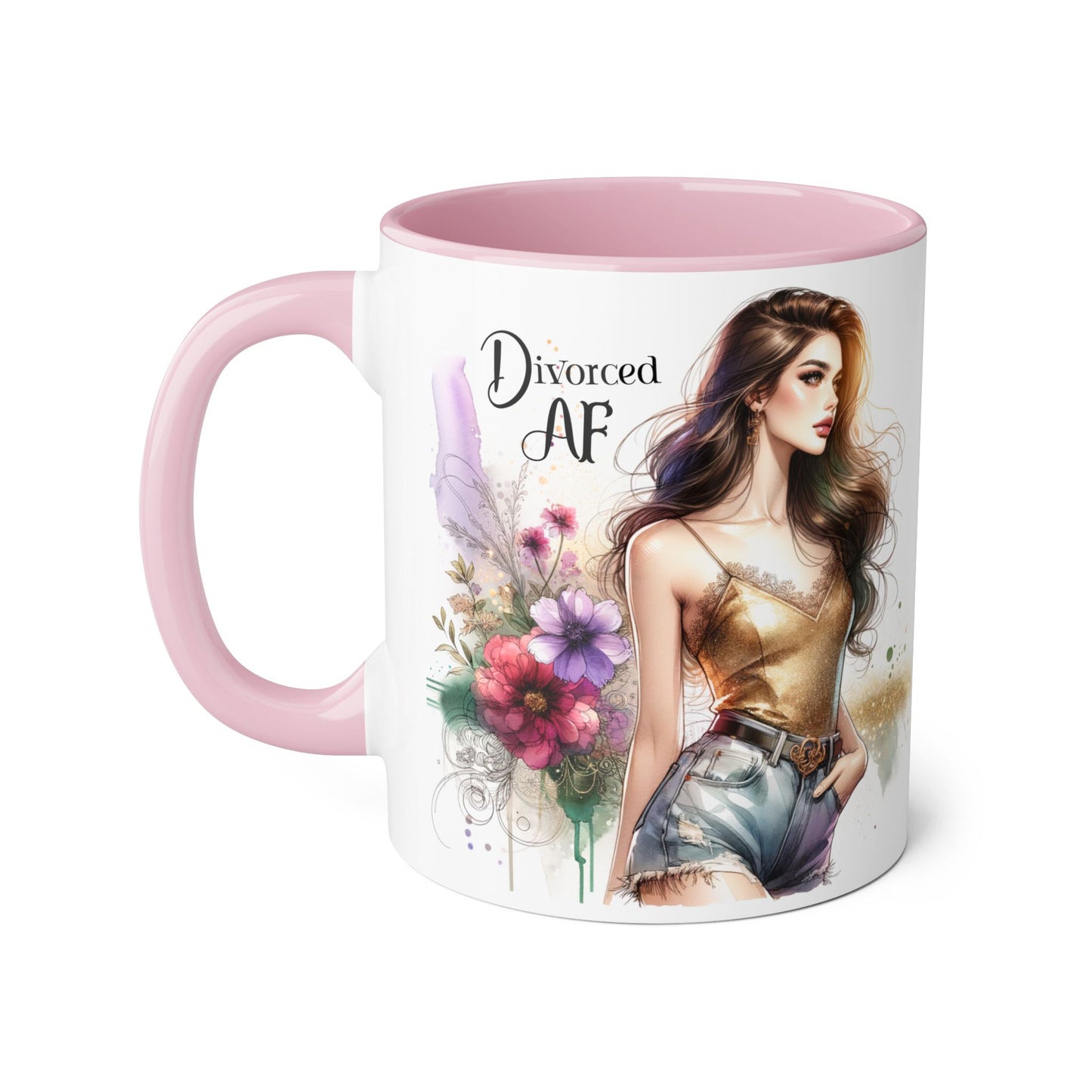 Divorced AF Ceramic Mug, Sassy Coffee Cup, Empowerment Gift, Self-Love Mug, Unique Mug for Women, Divorce Celebration