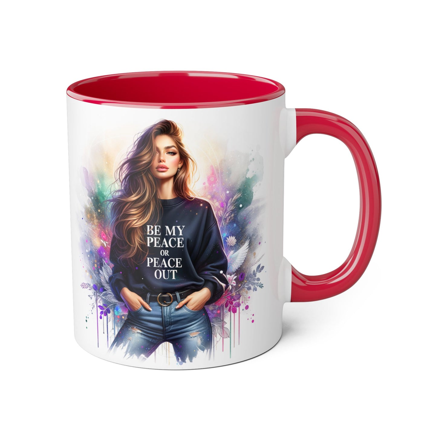 Be My Peace or Peace Out Accent 11oz Mug