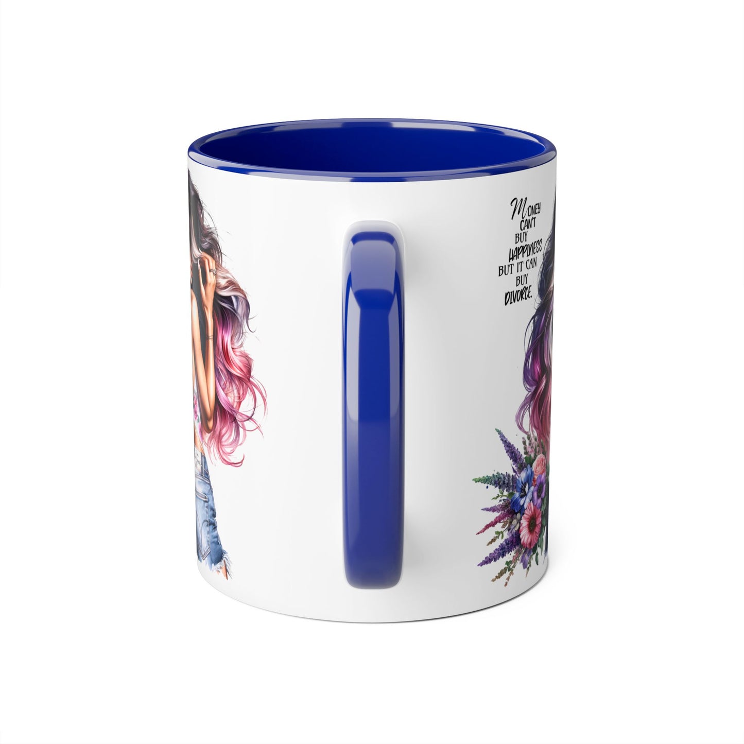 Mug - Money Can't Buy Happiness But It Can Buy Divorce Humoristic Accent Mug, 11oz