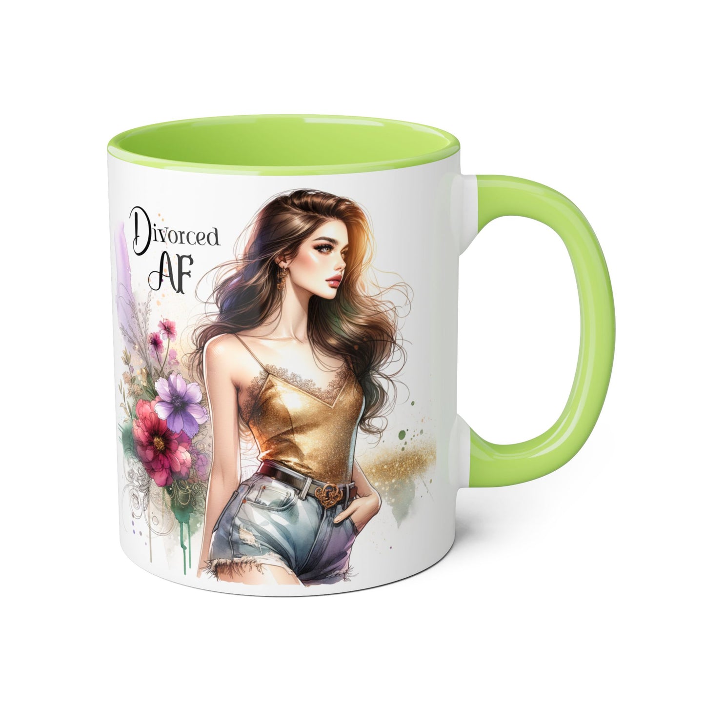 Divorced AF Ceramic Mug, Sassy Coffee Cup, Empowerment Gift, Self-Love Mug, Unique Mug for Women, Divorce Celebration