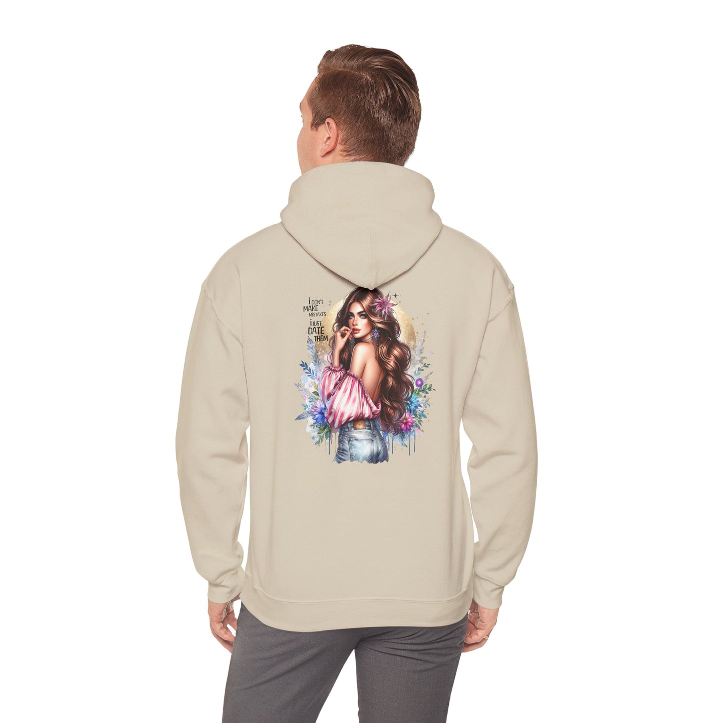 I Don`t Make Mistakes, I Just Date Them Floral Vibe Hoodie, Cozy Sweatshirt, Unisex Casual Wear, Gift for Her, Trendy Apparel, Comfortable Fashion