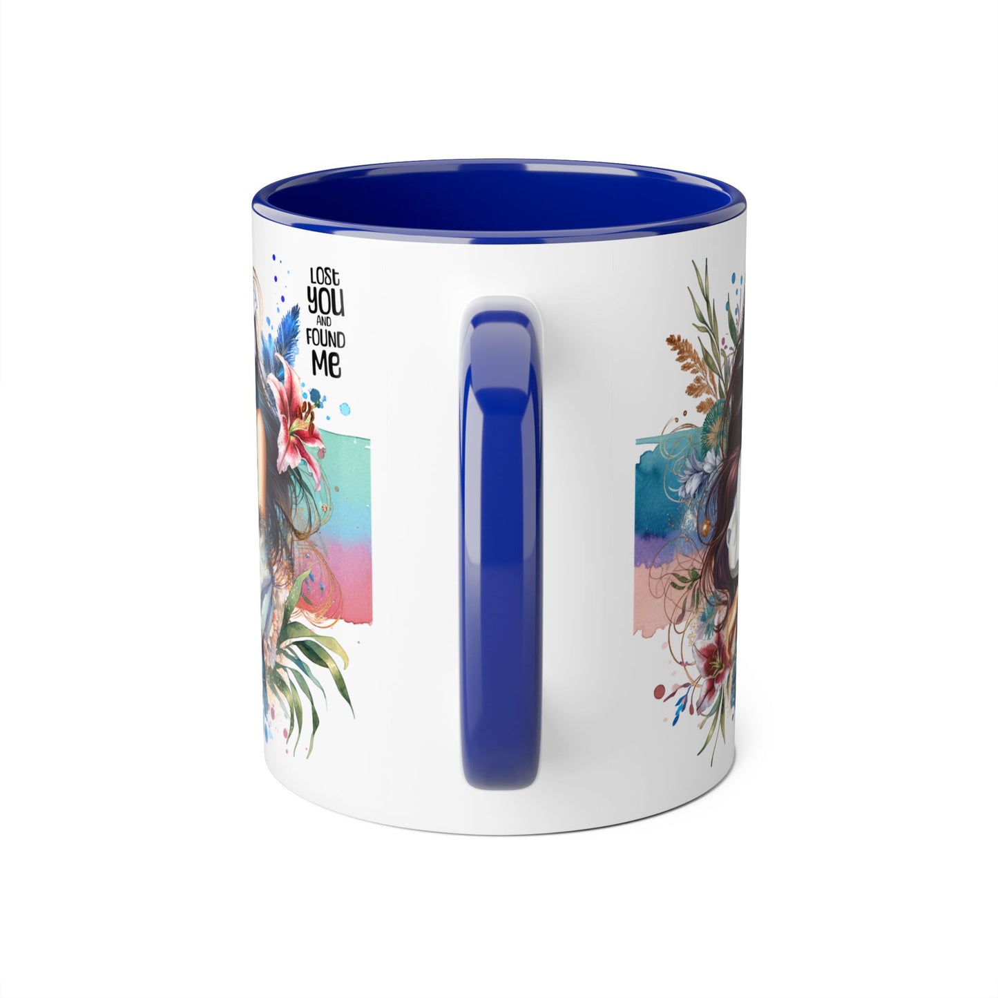 Lost You and Found Me Bohemian Accent Mug | Inspirational Gift for Her | Floral Coffee Cup | Unique Tea Mug | Art Lover's Drinkware