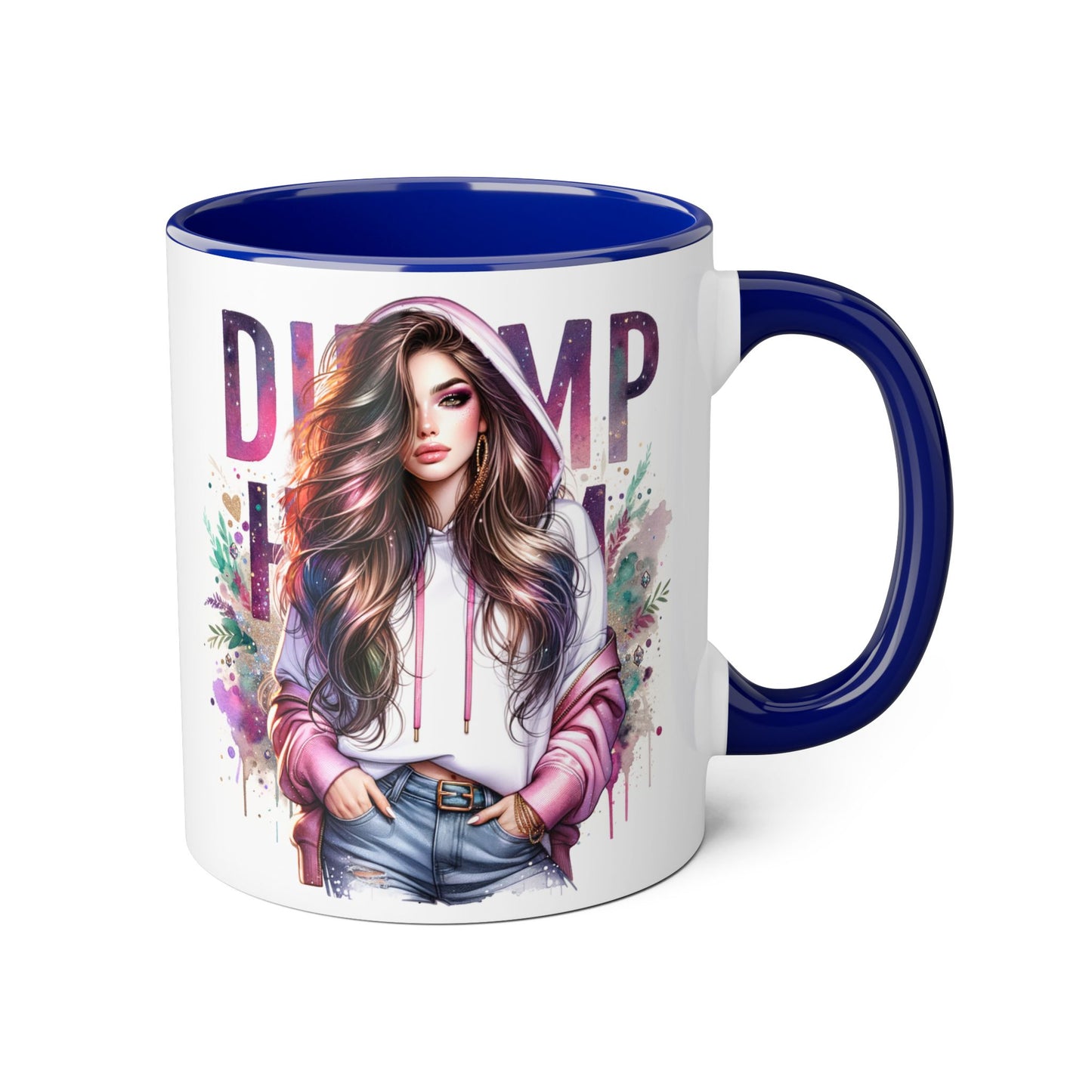 Colorful Dump Hair Mug | Trendy Coffee Cup, Unique Gift for Her, Inspirational Art, Fun Drinkware, Coffee Lovers