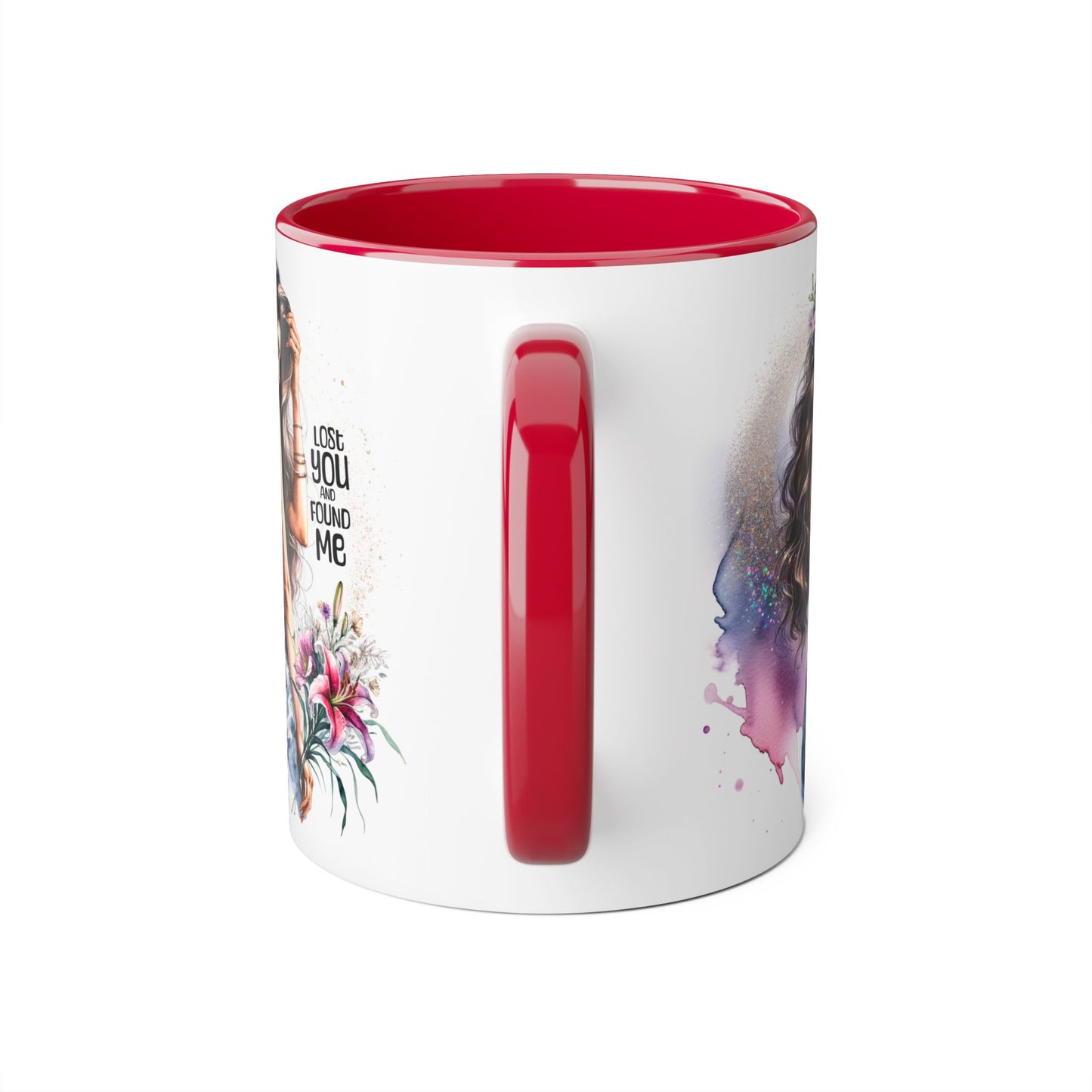 Lost You and Found Me Bohemian Accent Mugs - Lose You Found Me | Artistic Coffee Cup, Unique Gift, Decorative Drinkware, Floral Theme, Stylish Tea Mug