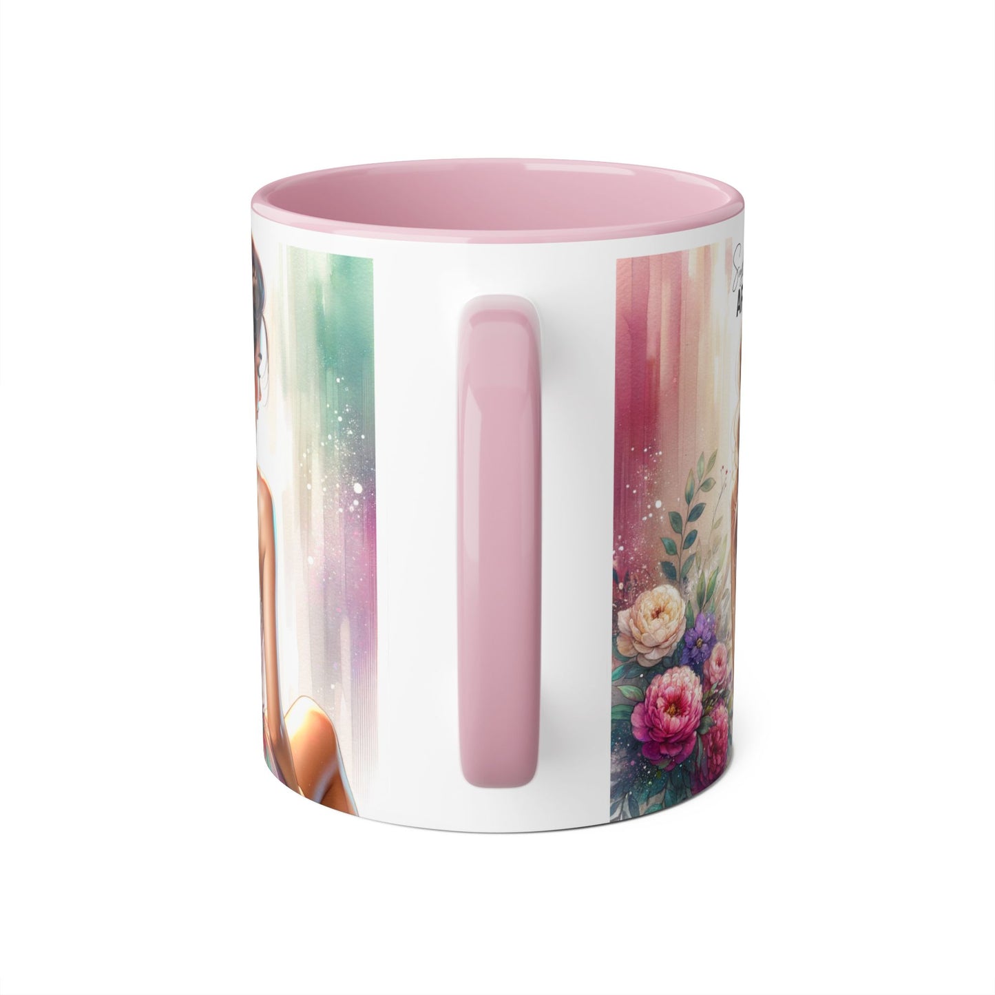 Elegant Floral Accent Mug - Perfect for Coffee Lovers, Gift for Her, Tea Time, Home Decor, Birthdays or Celebrations