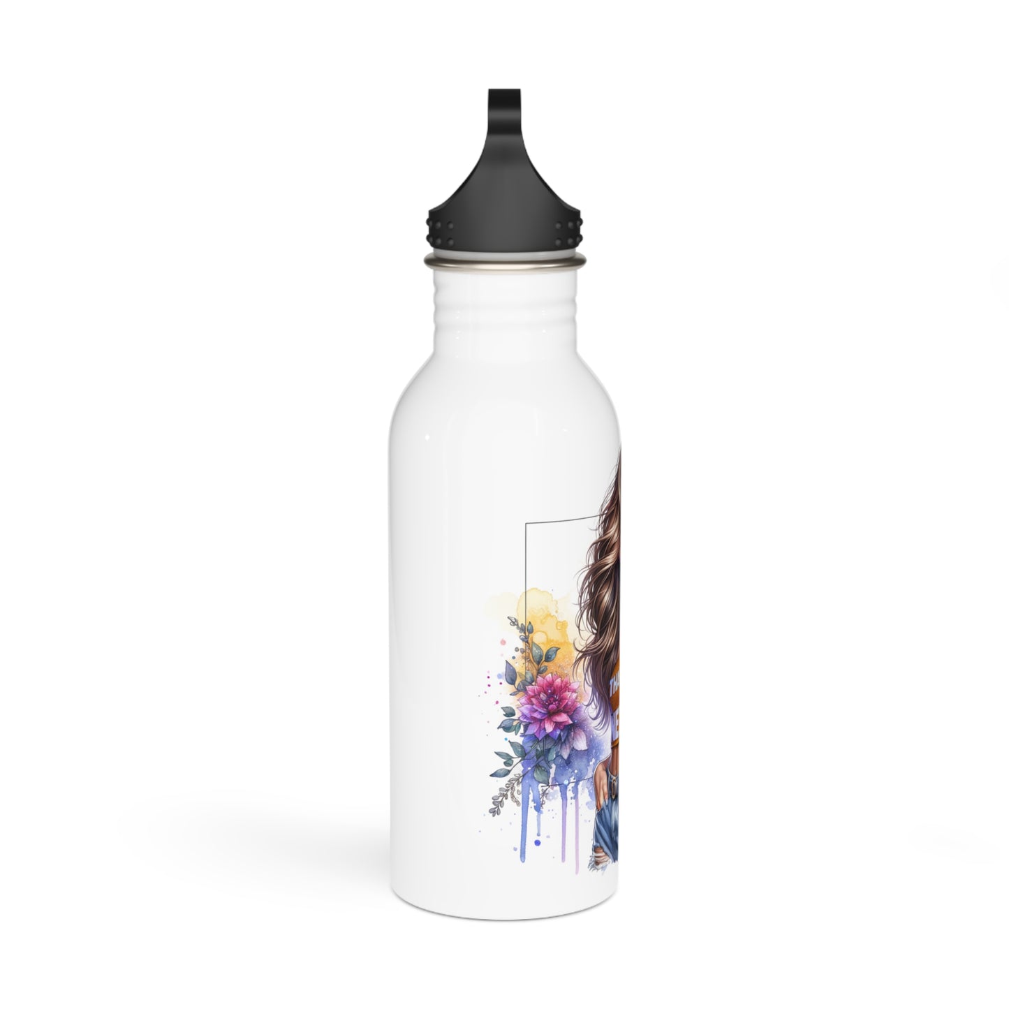 Thank U, Next Colorful Motivational Stainless Steel Water Bottle, Inspirational Travel Mug, Hydration Bottle, Thank U Next Gift, Floral Hydration Flask