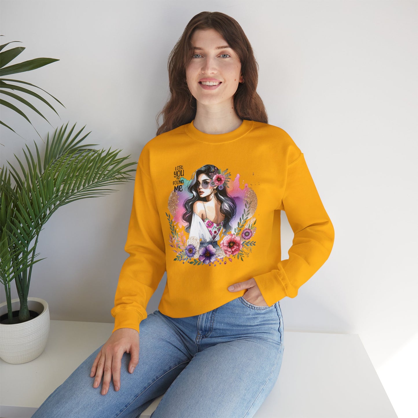 Lost You And Found Me Bohemian Floral Sweatshirt | You Are Beautiful | Cozy Unisex Crewneck for Women, Gift for Her, Casual Wear, Spring Fashion