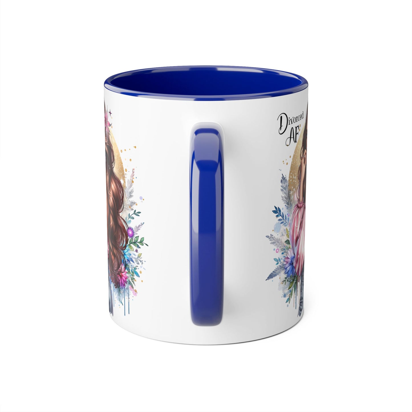 Empowered Diva Mug-Divorced AF, 11oz - Dreamy Floral Design, Perfect Gift for Divorced Friends, Birthday, Self-Care, Coffee Lovers