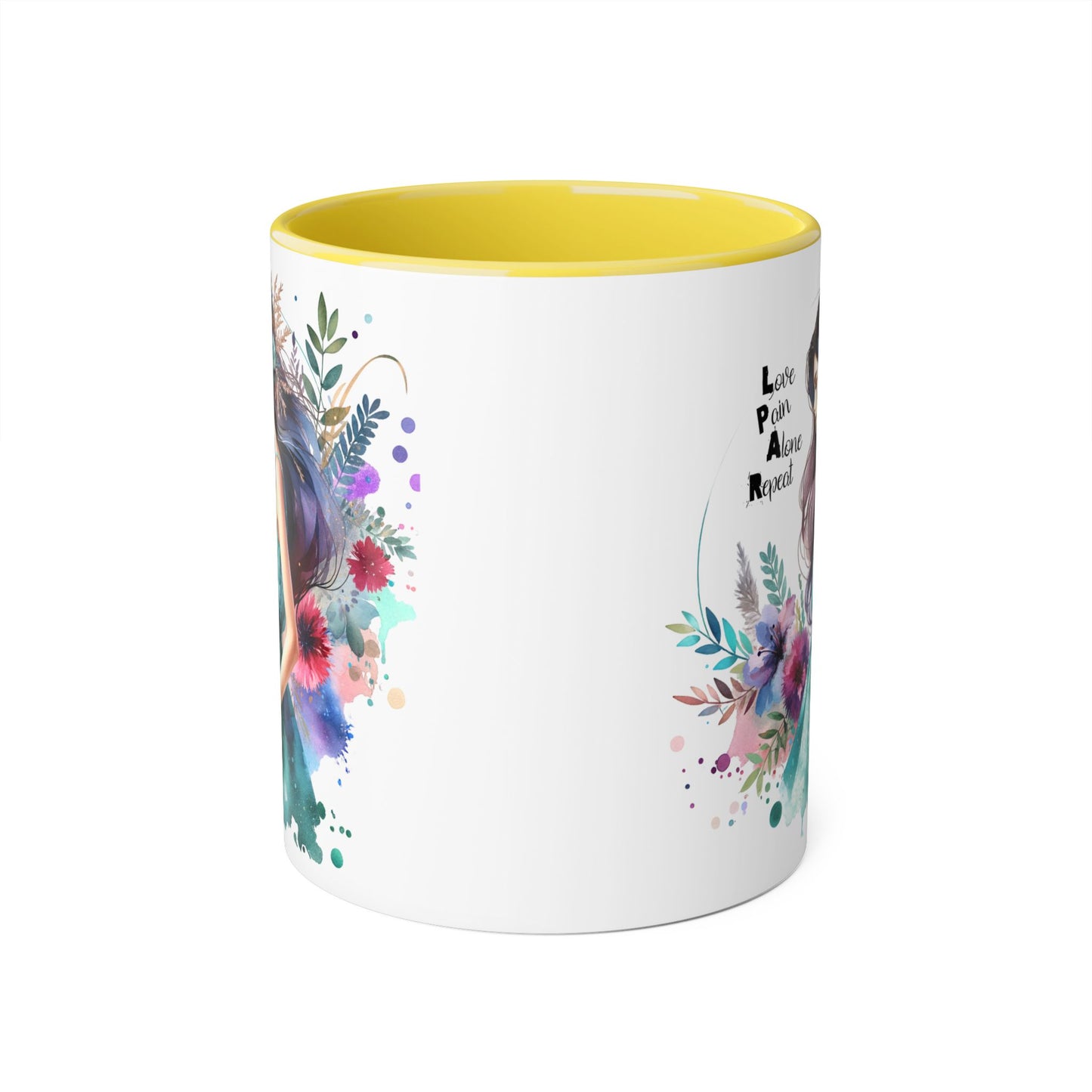 Boho Floral Accent Mug with Inspirational Quote, Perfect Gift for Tea Lovers, Home Decor, Stylish Coffee Cup, Cute Kitchenware