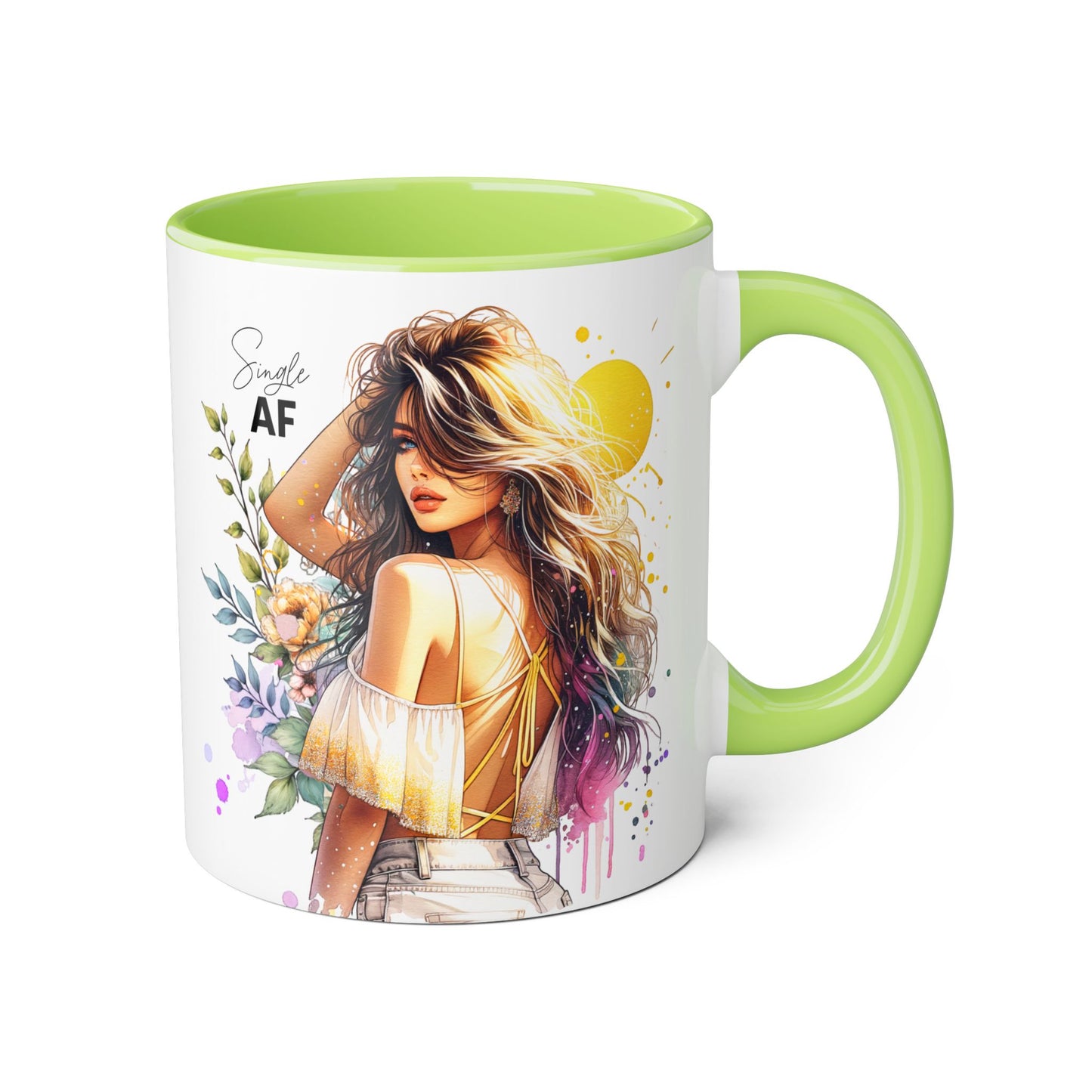 Single AF Chic Single AF Mug | Trendy Coffee Cup for Single Mood | Perfect Gift for Friends, Birthdays, Housewarming, Inspirational Decor
