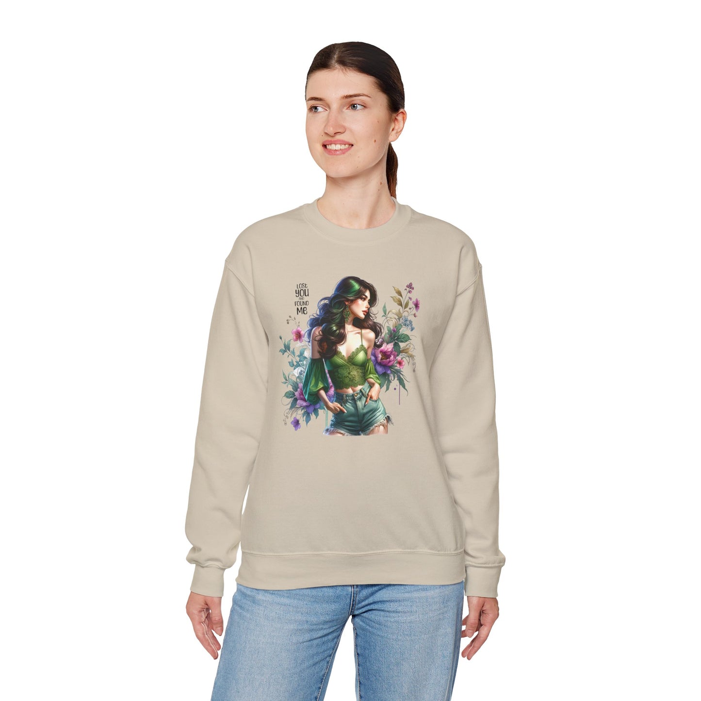 Lost You And Found Me Bohemian Floral Sweatshirt: Perfect for Cozy Days, Gift for Her, Casual Wear, Spring Fashion, Friendship Gift