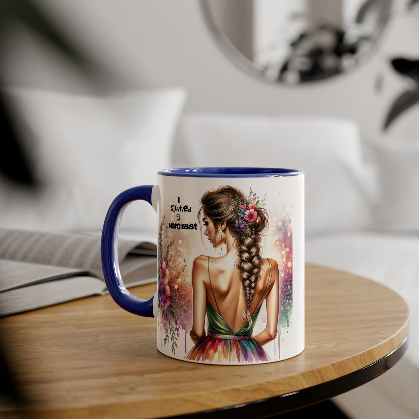 Colorful Floral Accent Mug
