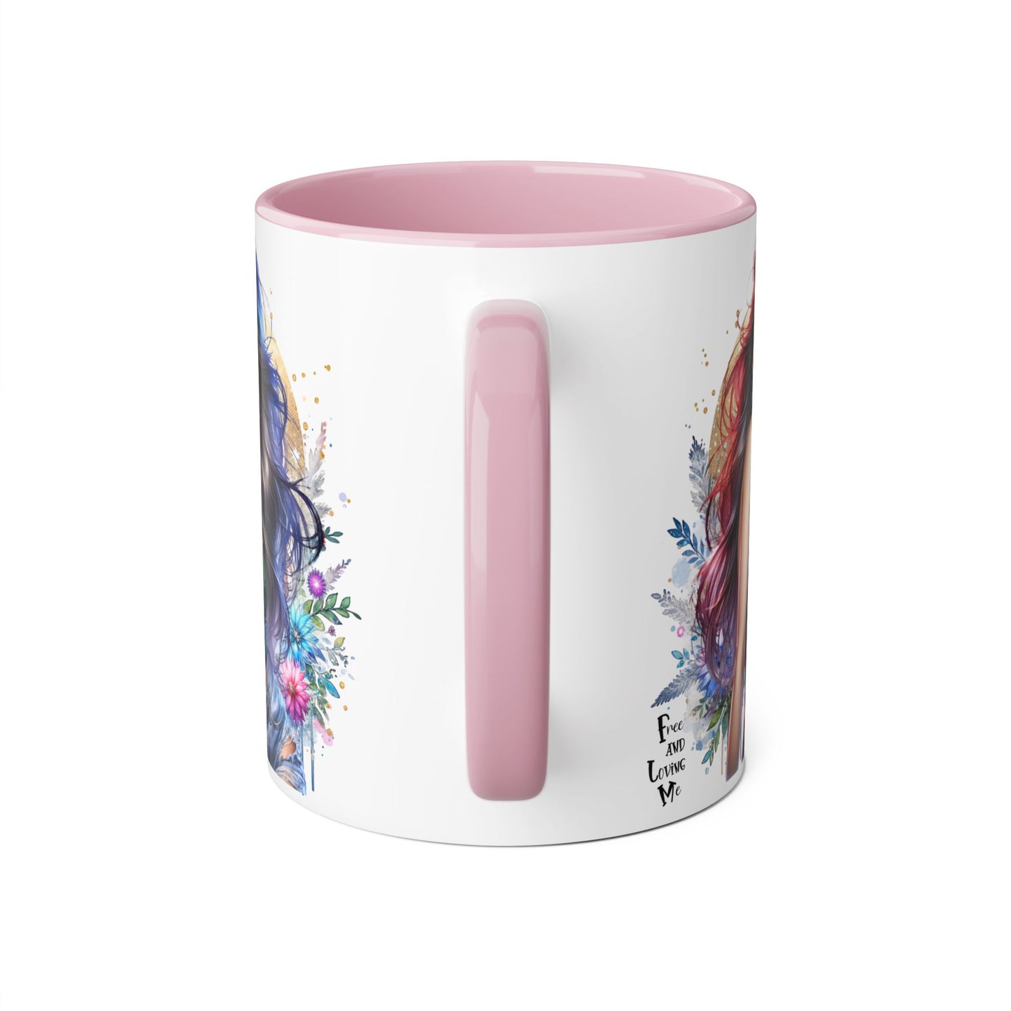 Bohemian Accent Mugs, Artistic Coffee Cup, Colorful Floral Mug, Gift for Her, Unique Art Collection, Cozy Vibe