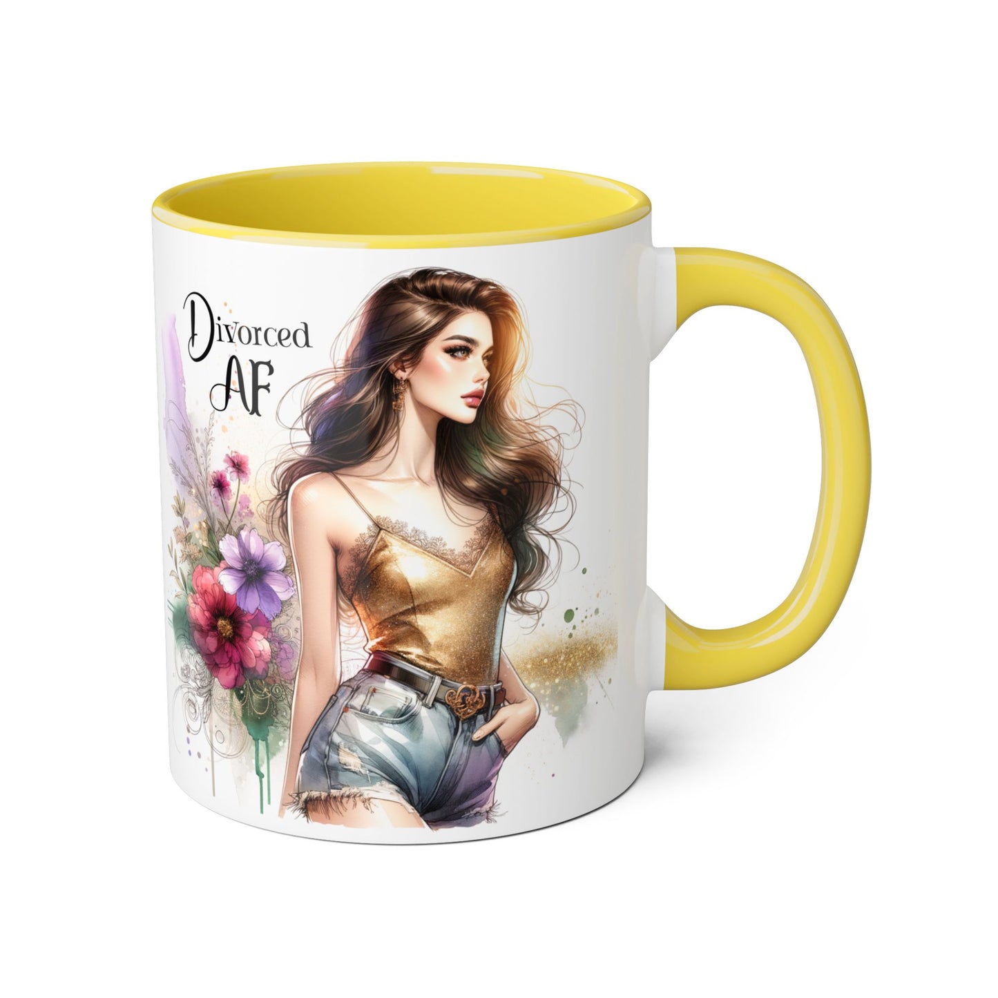 Divorced AF Ceramic Mug, Sassy Coffee Cup, Empowerment Gift, Self-Love Mug, Unique Mug for Women, Divorce Celebration