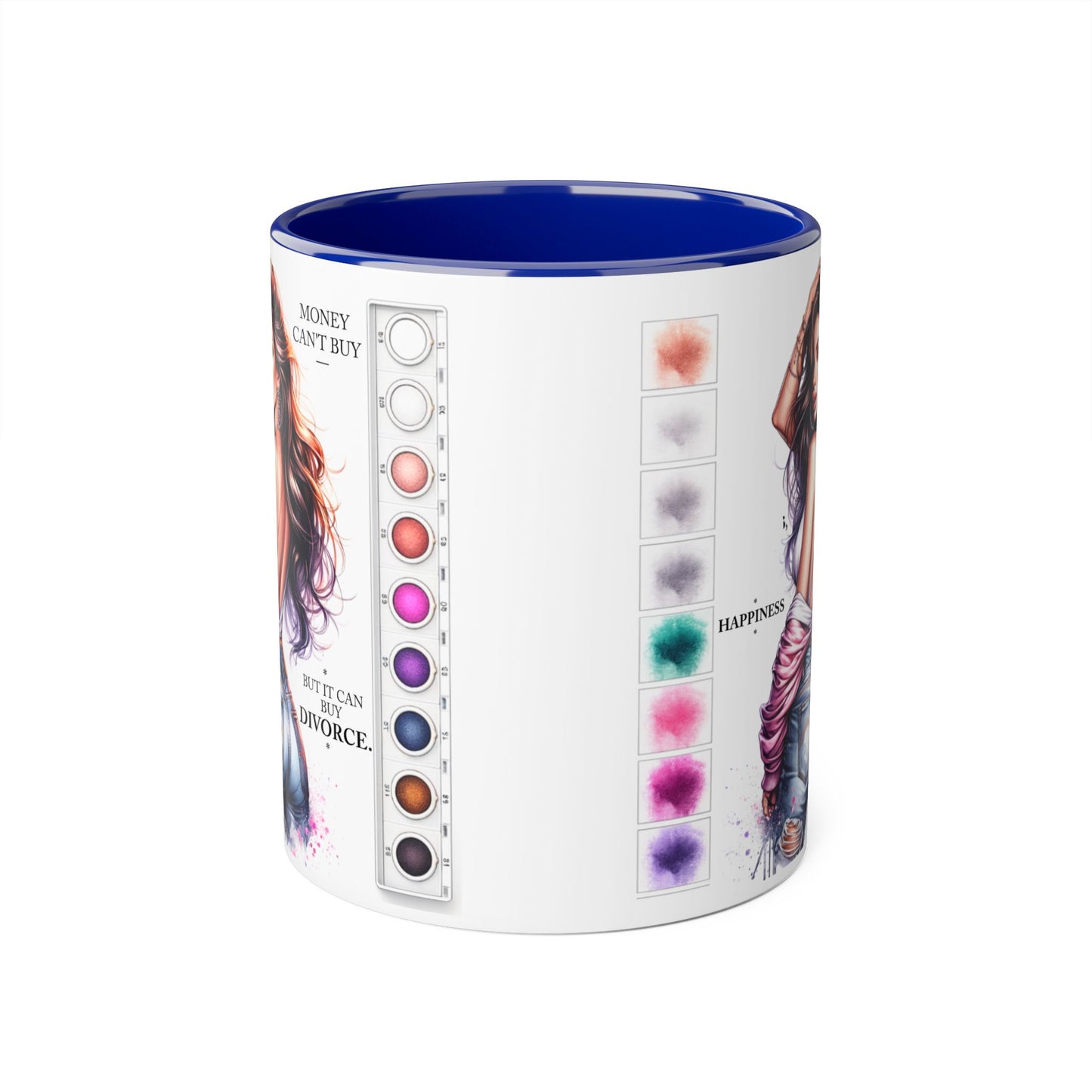Money Can't Buy Happiness But It Can Buy Divorce Humoristic Mug, Funny Coffee Cup for Women, Gift for Best Friend, Brighten Your Day with Laughs, Inspirational Drinkware
