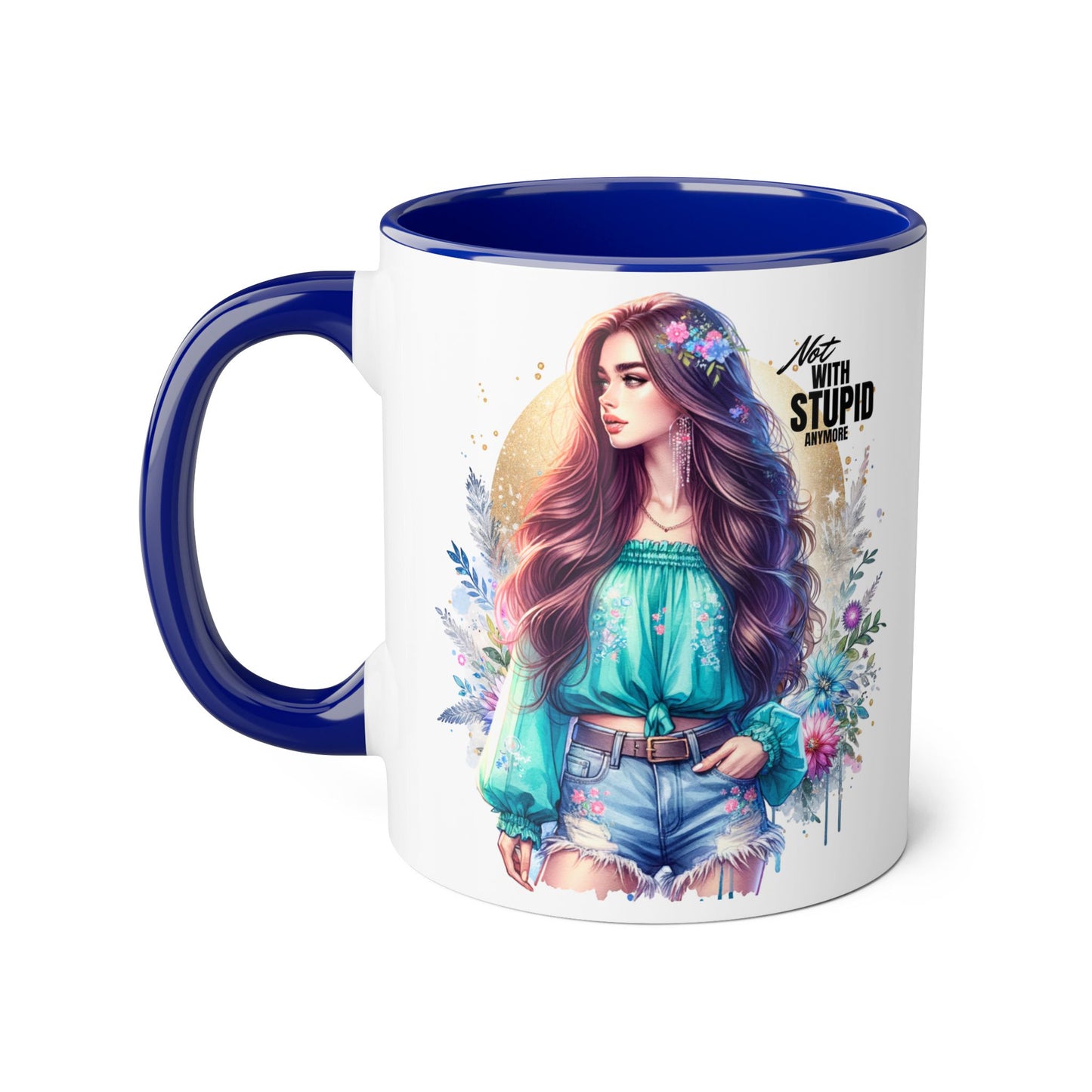 Mug - Not With Stupid Anymore Humoristic 11oz Accent Mug